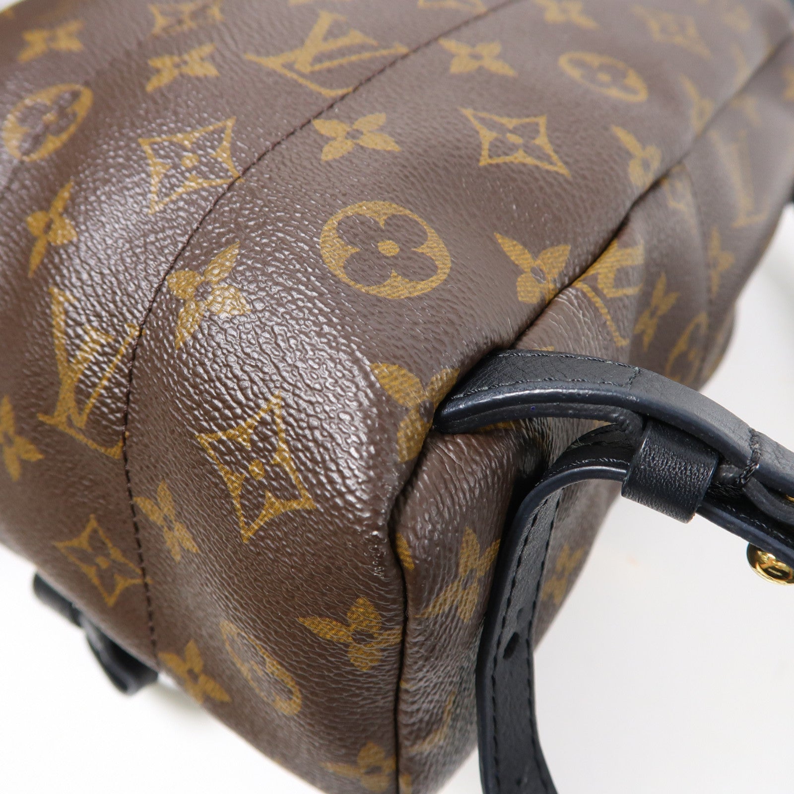 LOUIS VUITTON Monogram Springs MM金扣背包啡色