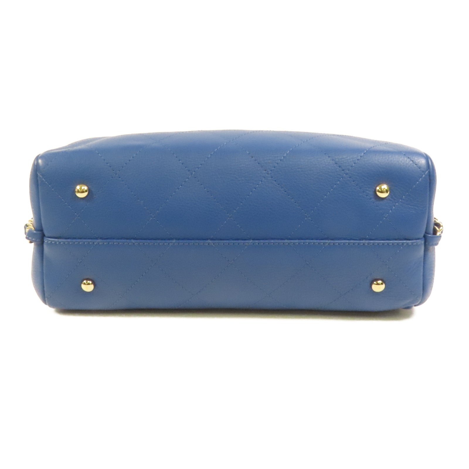 CHANEL 牛皮皮革Chain Shoulder金扣手挽肩背兩用袋