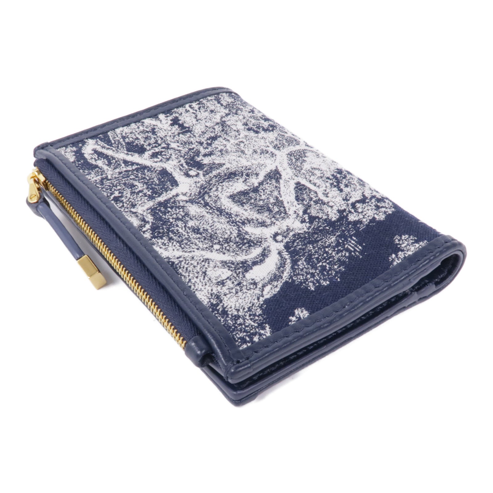 Dior 帆布30 Montaigne Dahlia錢包