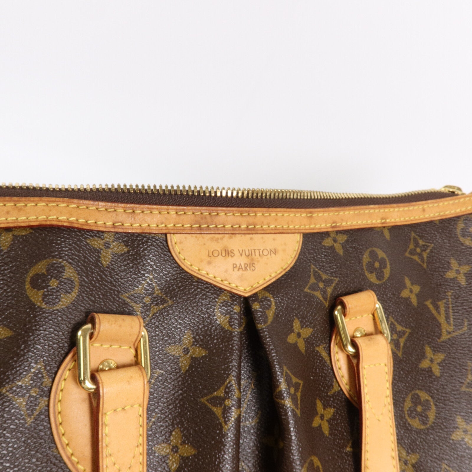 LOUIS VUITTON Monogram Palermo GM手挽肩背兩用袋棕色