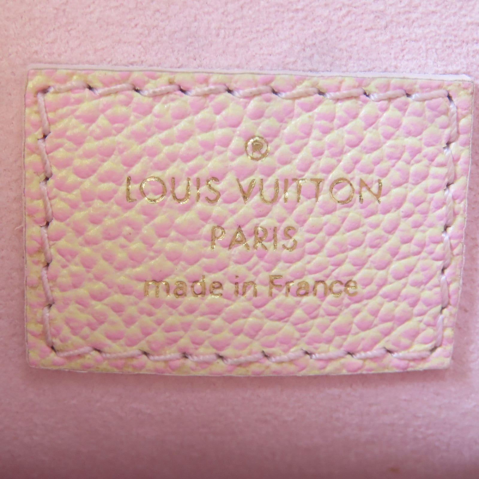 LOUIS VUITTON 【激減優惠】Monogram Empreinte On The Go PM金扣手挽肩背兩用袋粉紅色/黃色