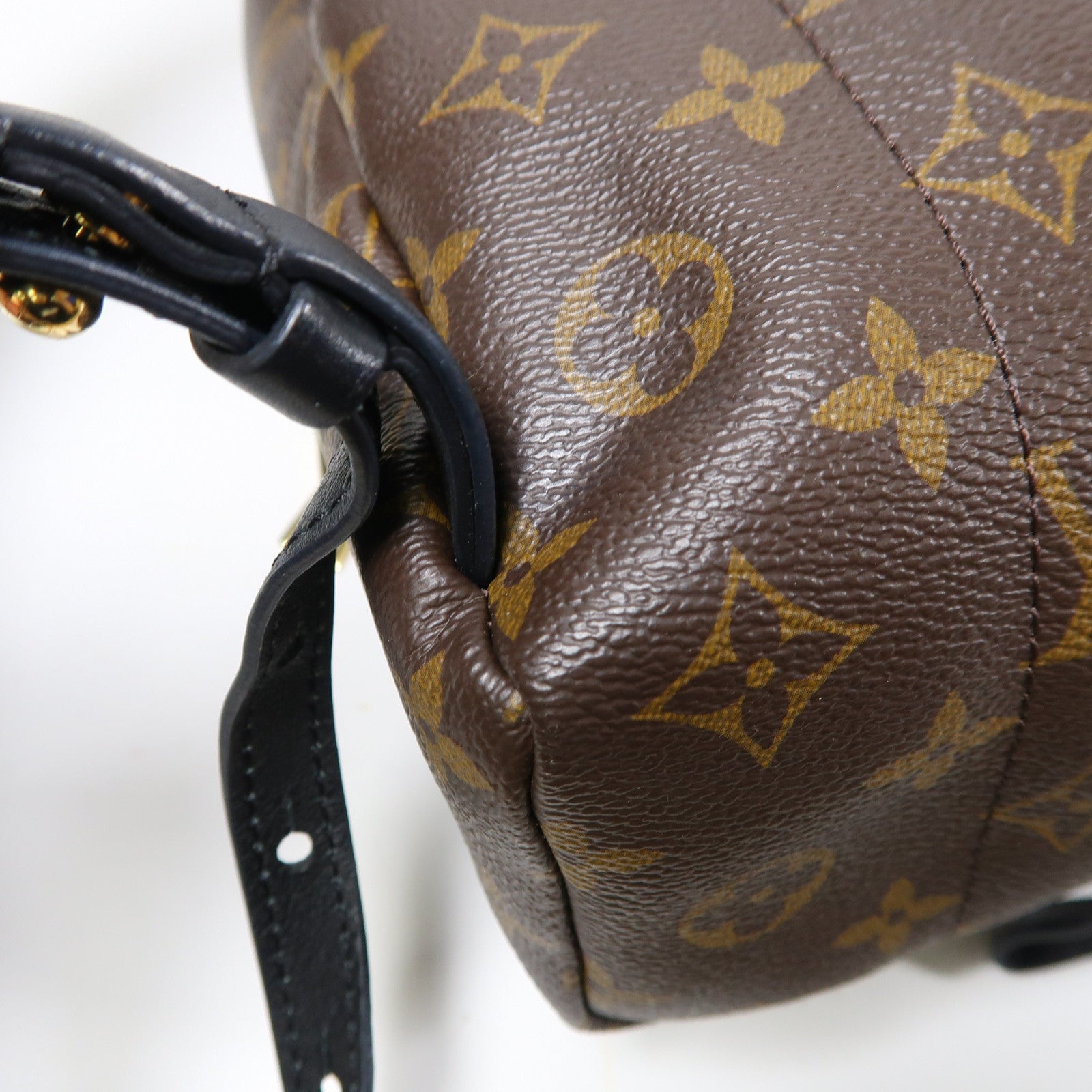 LOUIS VUITTON Monogram Springs MM金扣背包啡色