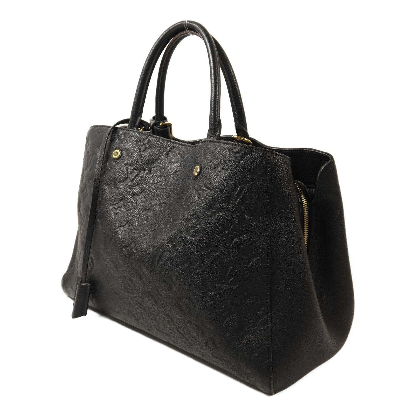 LOUIS VUITTON Monogram Empreinte Montaigne GM金扣手挽肩背兩用袋