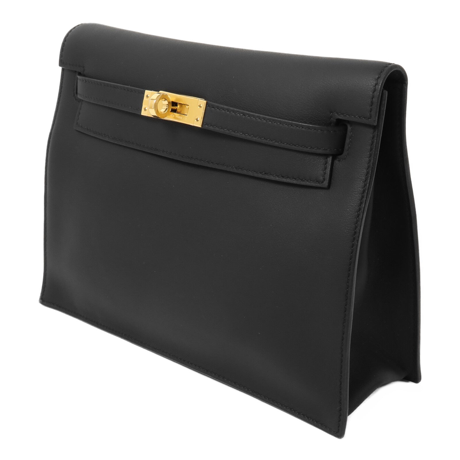 HERMES Volupto皮革Kelly Danse II肩背袋Noir