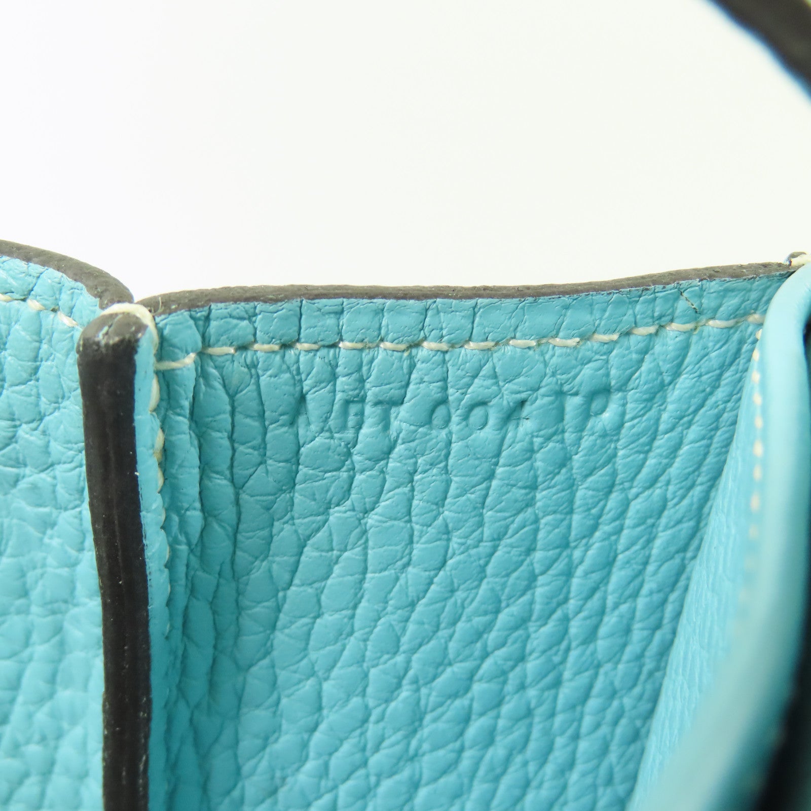 HERMES Clemence皮革Halzan 31銀扣3P Bleu Atoll/蒂芬尼藍