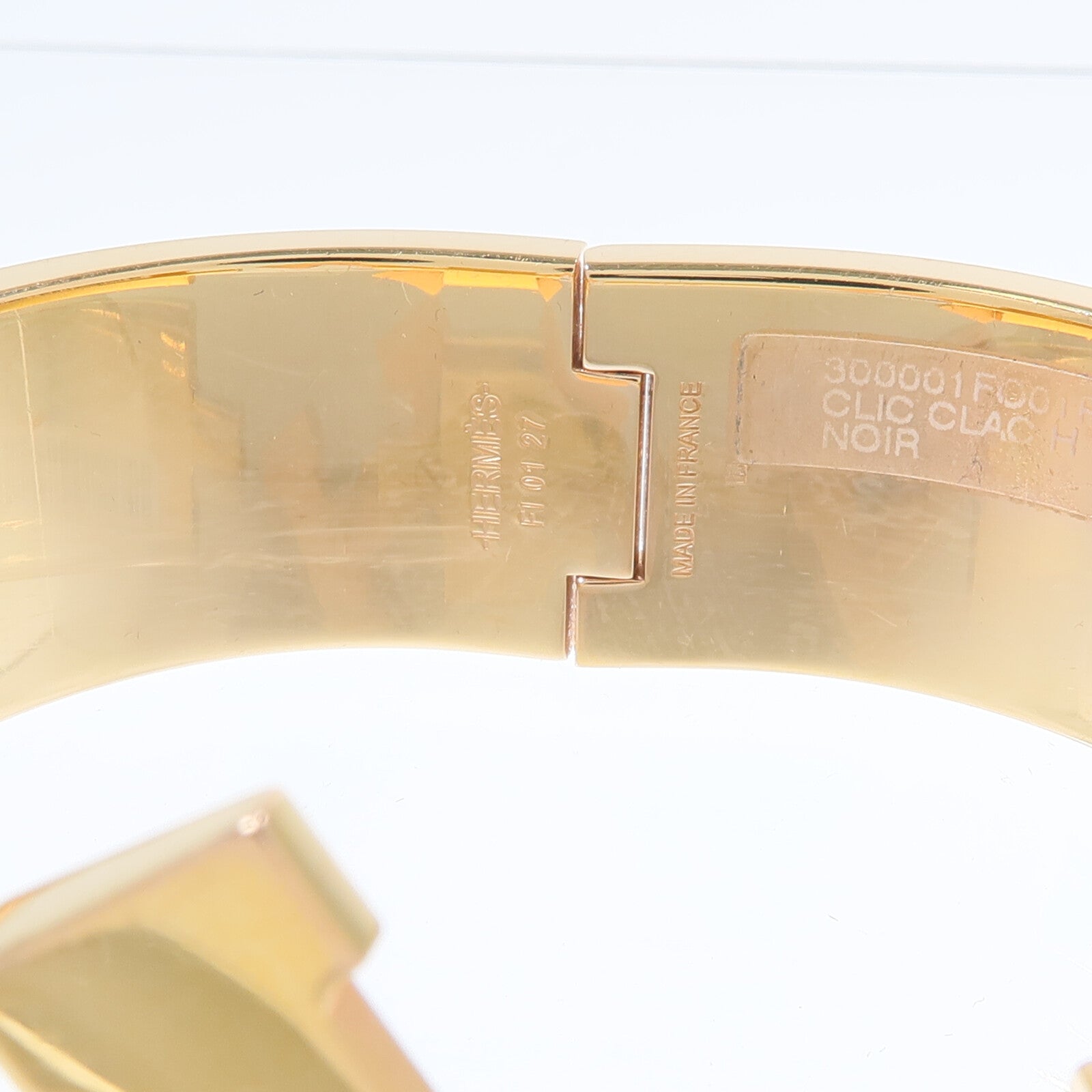 HERMES 金屬/琺瑯Clic Clac H Bracelet手鐲Noir