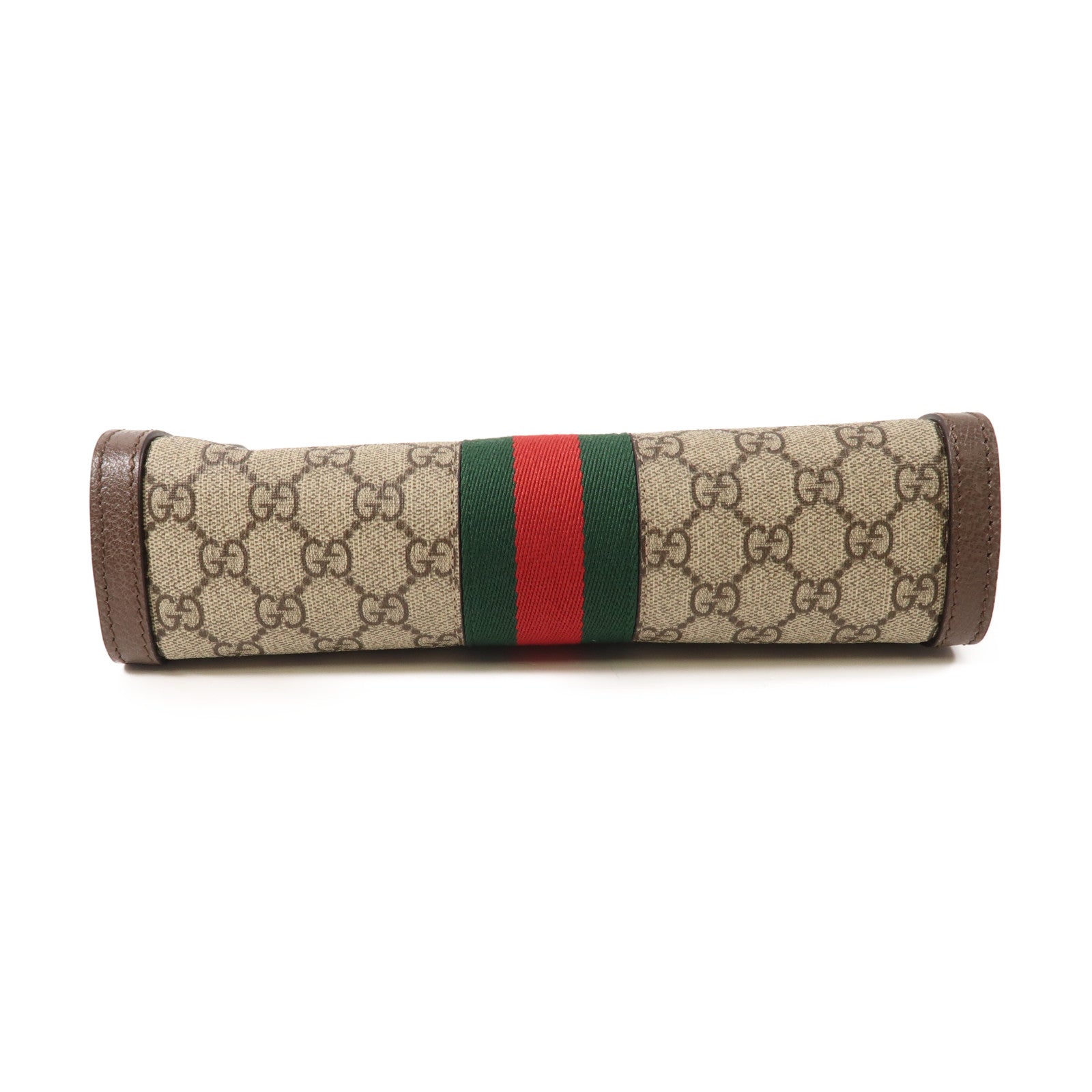 GUCCI 塗層帆布Shoulder Bag金扣肩背袋啡色