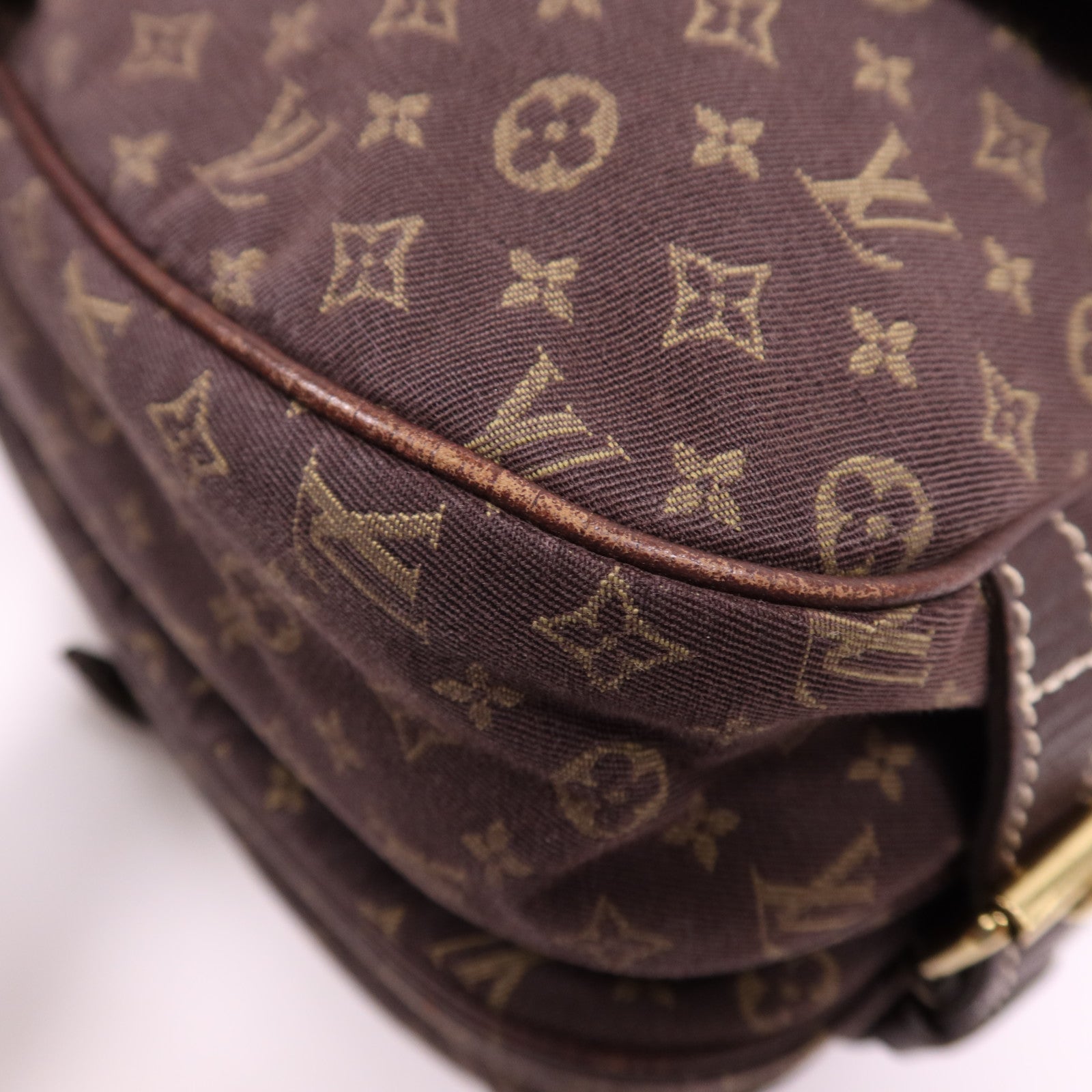 LOUIS VUITTON Monogram Mini Lin Saumur 30金扣肩背袋