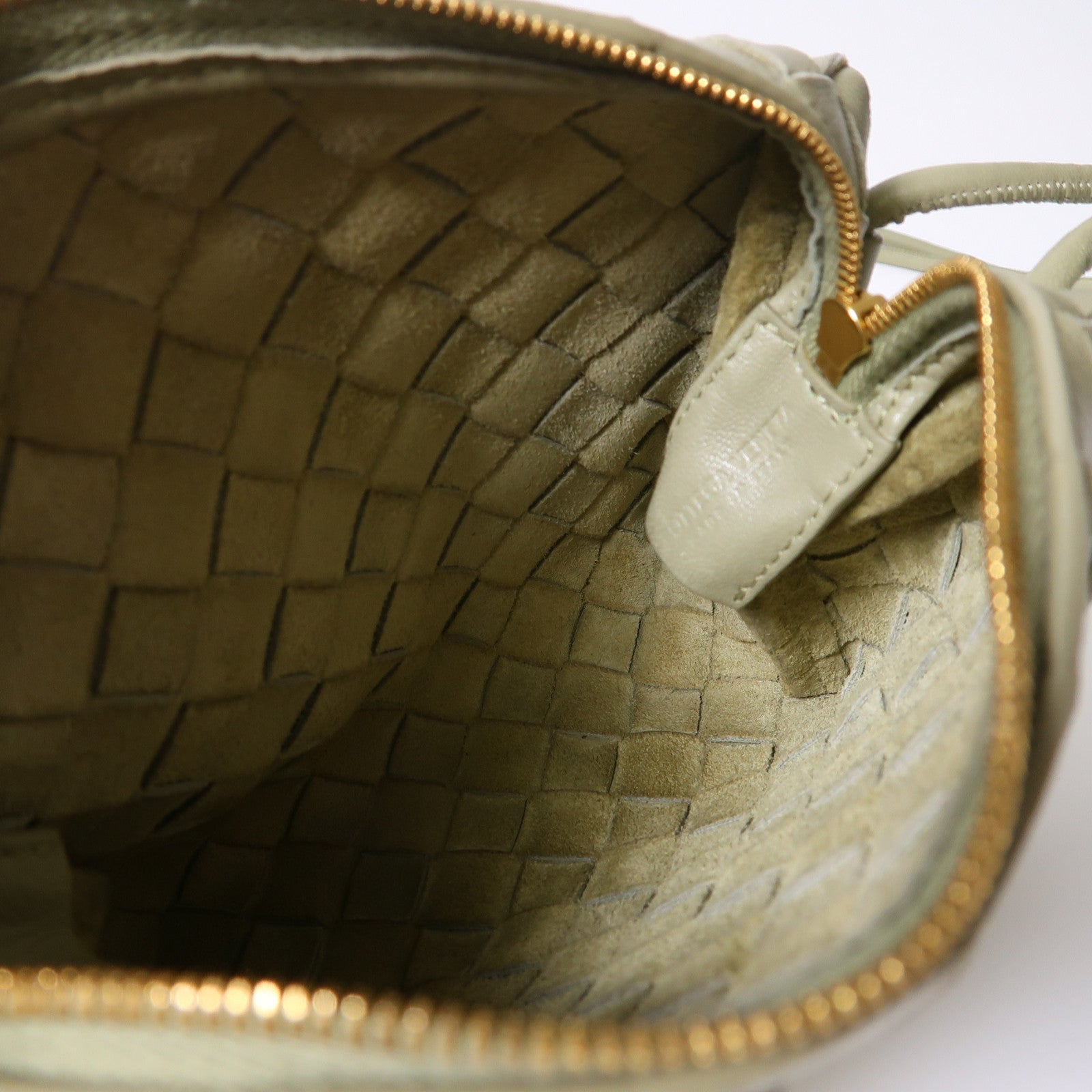 BOTTEGA VENETA 織紋皮革Shoulder Bag金扣肩背袋綠色