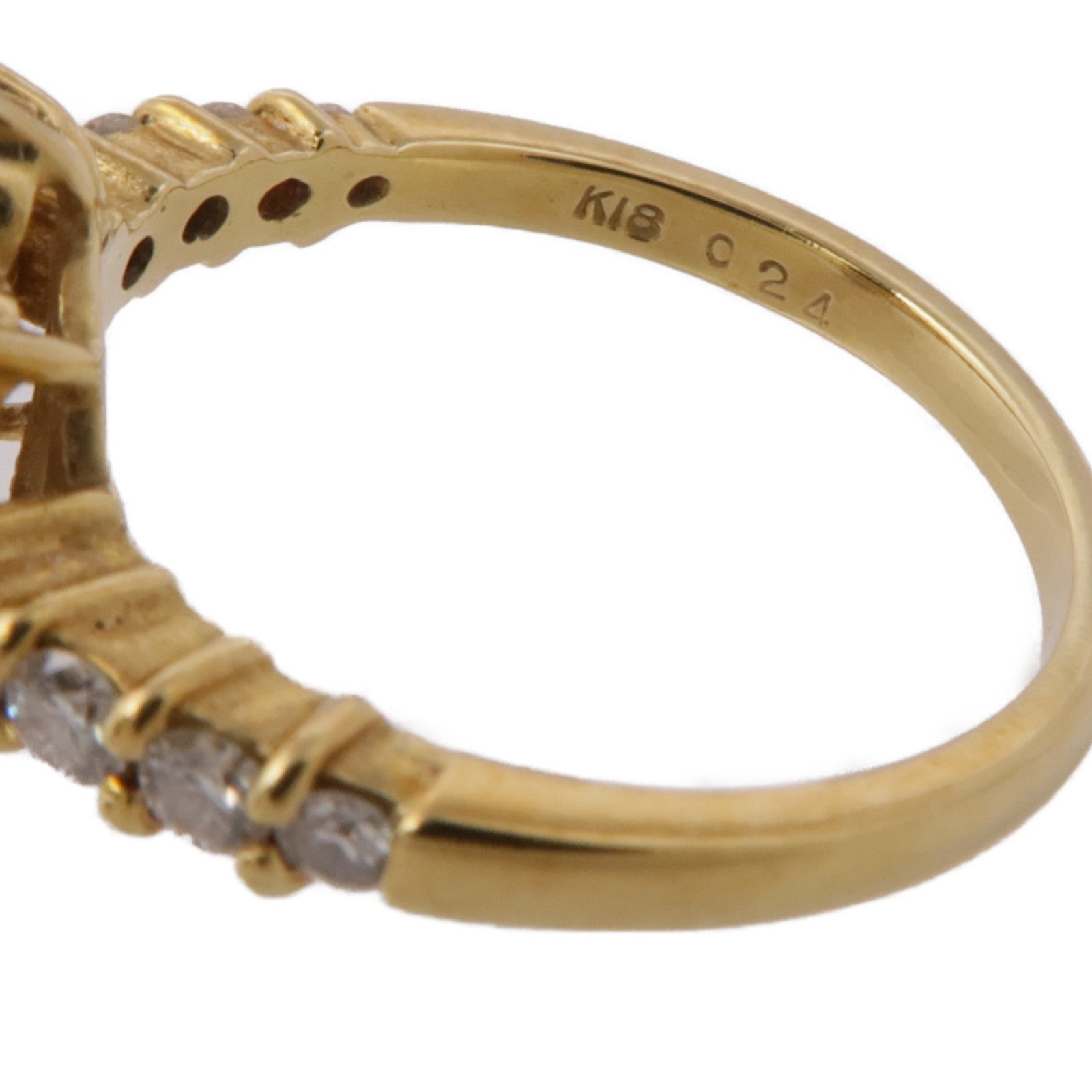JEWELRY 【激減優惠】18K黃金Diamond Ring鑽石戒指US#5.25