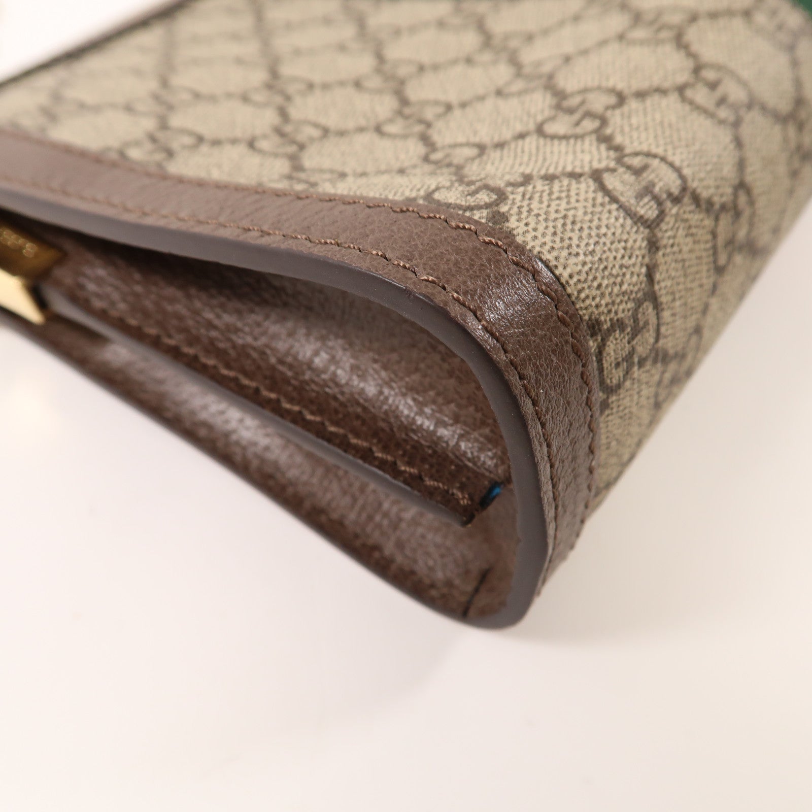 GUCCI 塗層帆布Shoulder Bag金扣肩背袋啡色