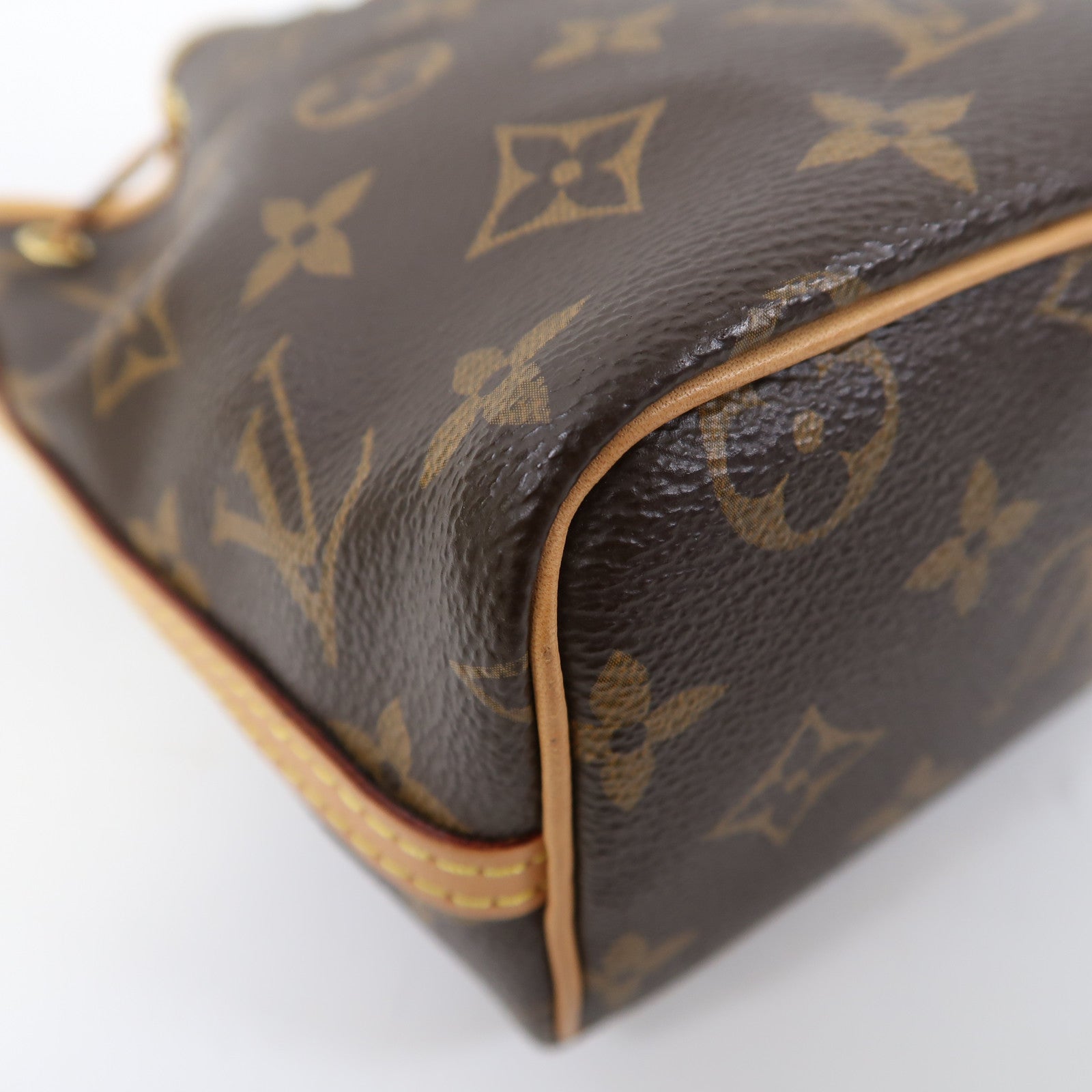 LOUIS VUITTON 【激減優惠】Monogram Nano Noe金扣肩背袋啡色
