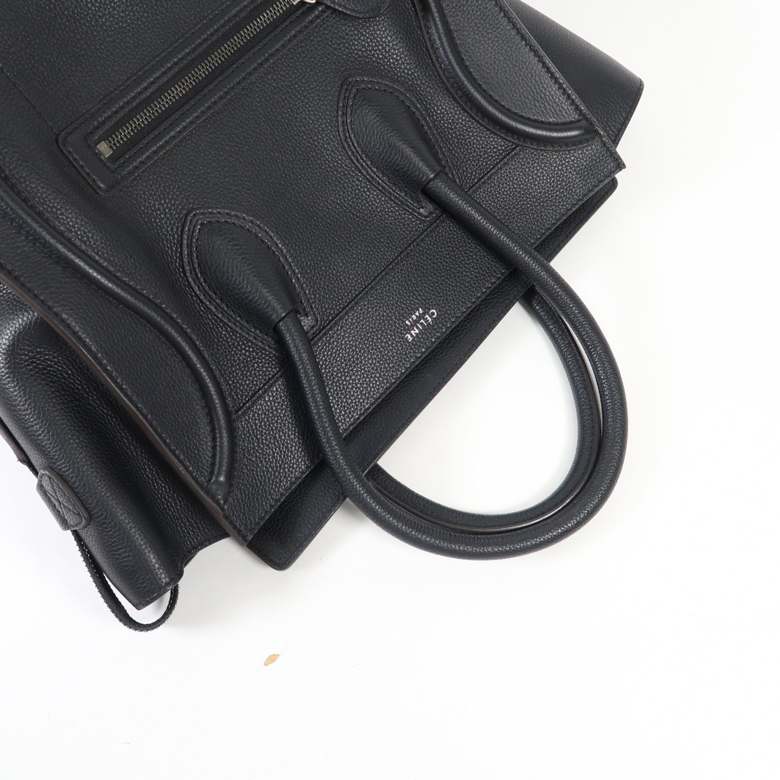 CELINE 牛皮皮革Luggage銀扣肩背袋
