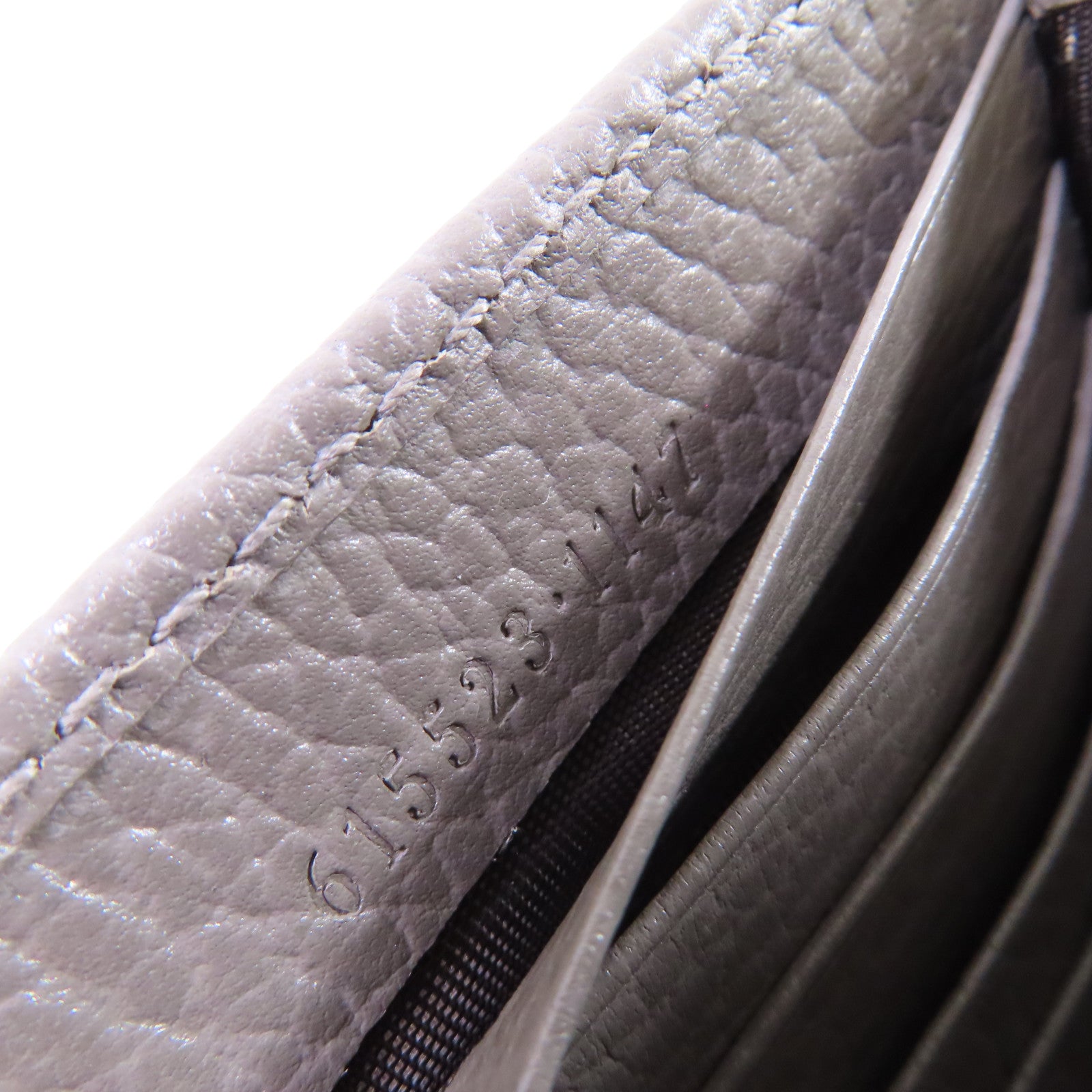 GUCCI 牛皮皮革GG Interlocking Wallet On Chain Shoulder Bag金扣鏈帶肩背袋灰色