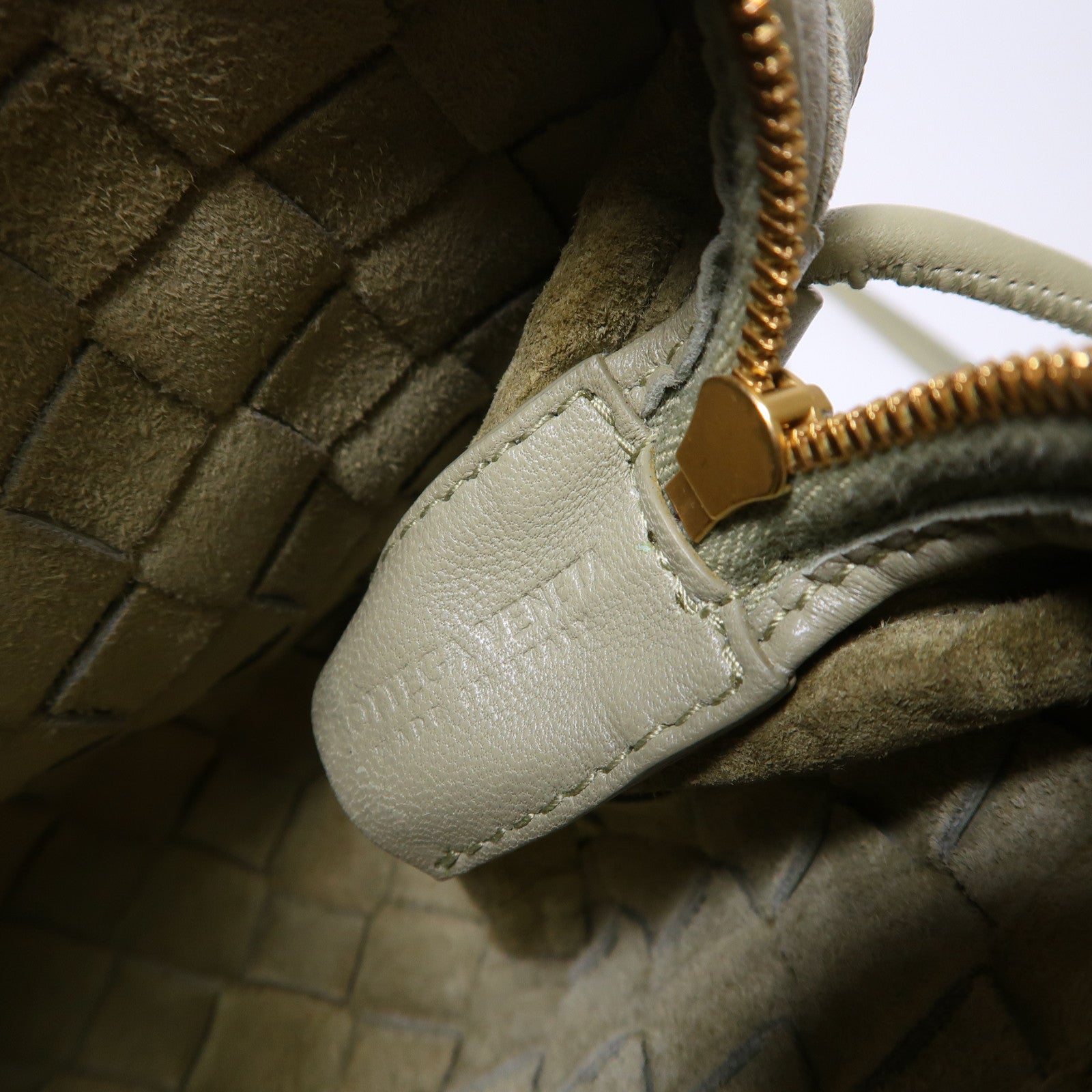 BOTTEGA VENETA 織紋皮革Shoulder Bag金扣肩背袋綠色