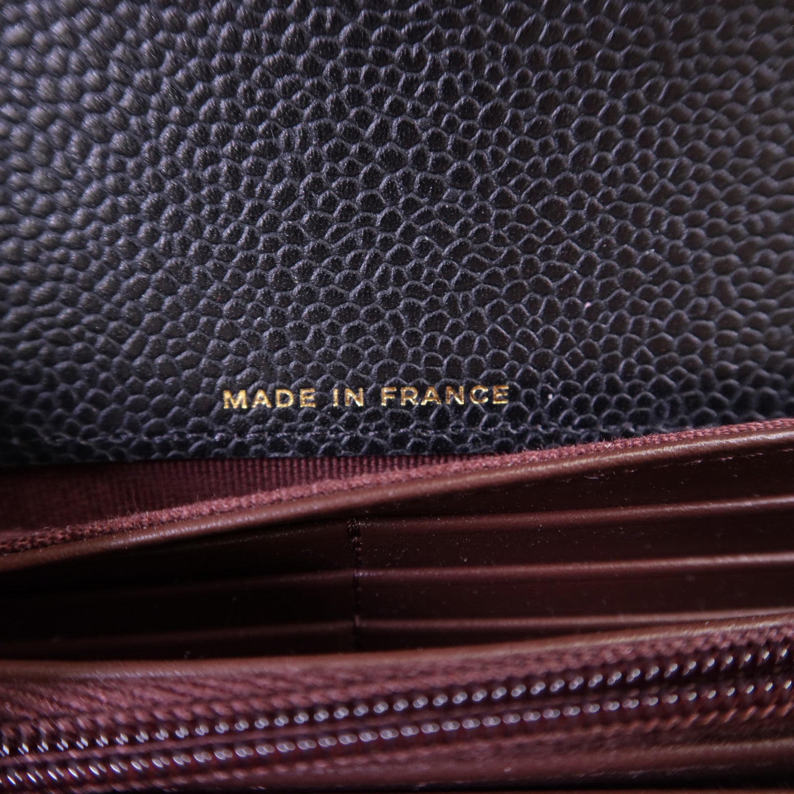 CHANEL 牛皮皮革Long Wallet金扣長錢包