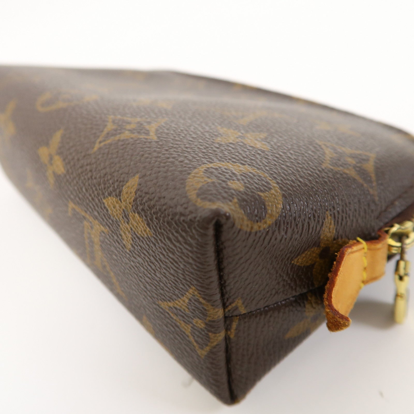LOUIS VUITTON Monogram Cosmetic Pouch PM金扣手拿包啡色