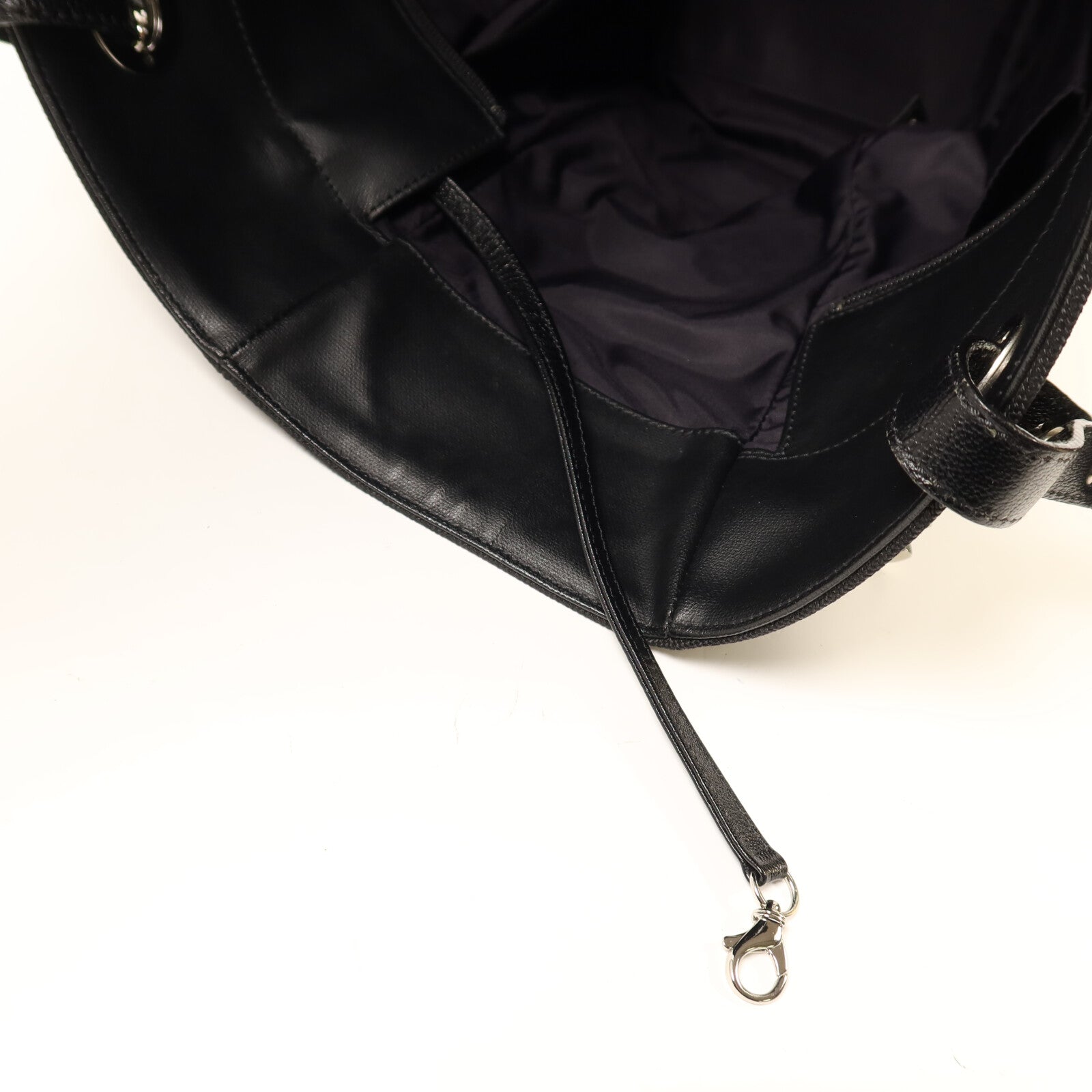 CHANEL 塗層帆布Biarritz Totebag MM銀扣手挽袋