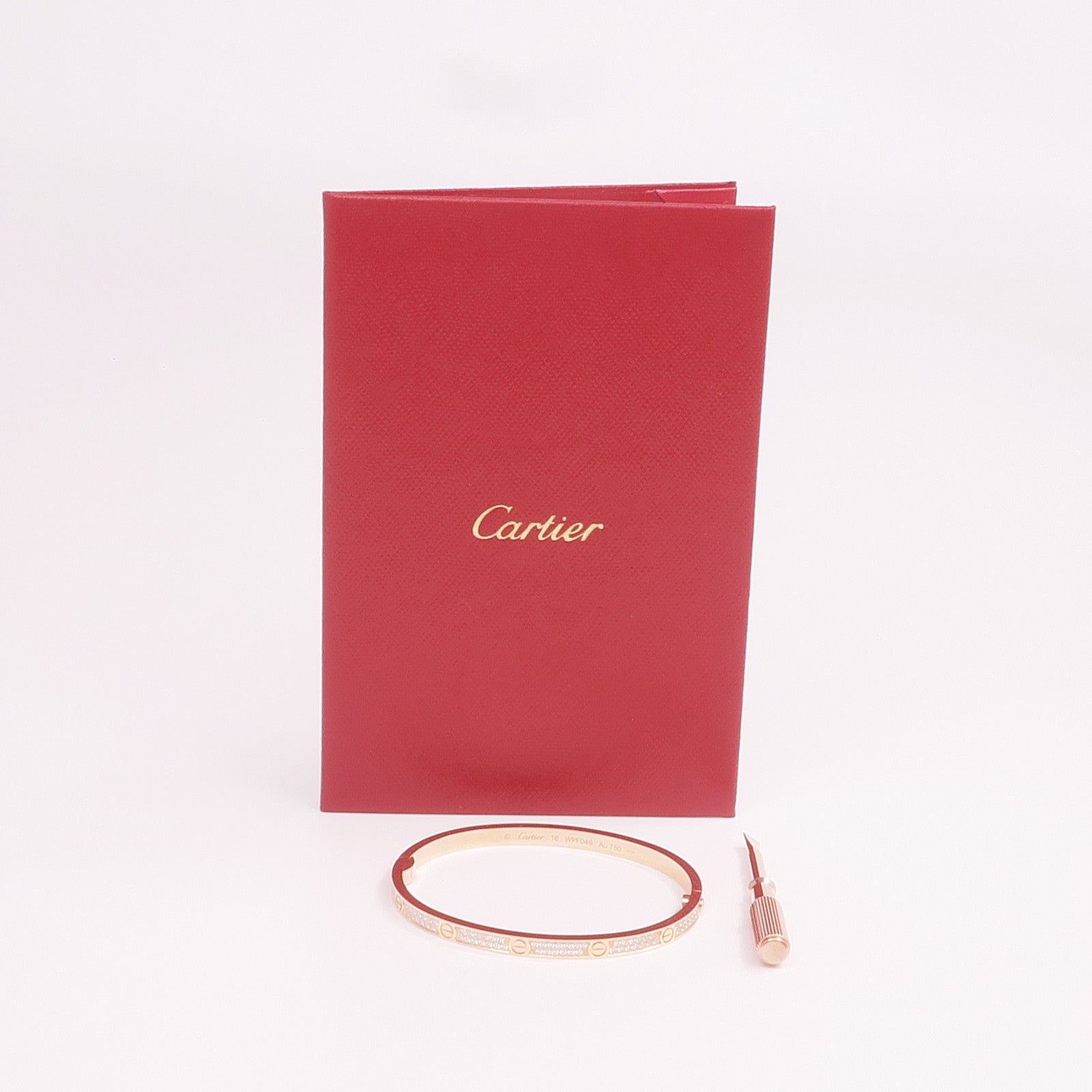 CARTIER 【激減優惠】18K玫瑰金Love Bracelet Small Model Full Diamonds鑽石手鐲Cartier#16