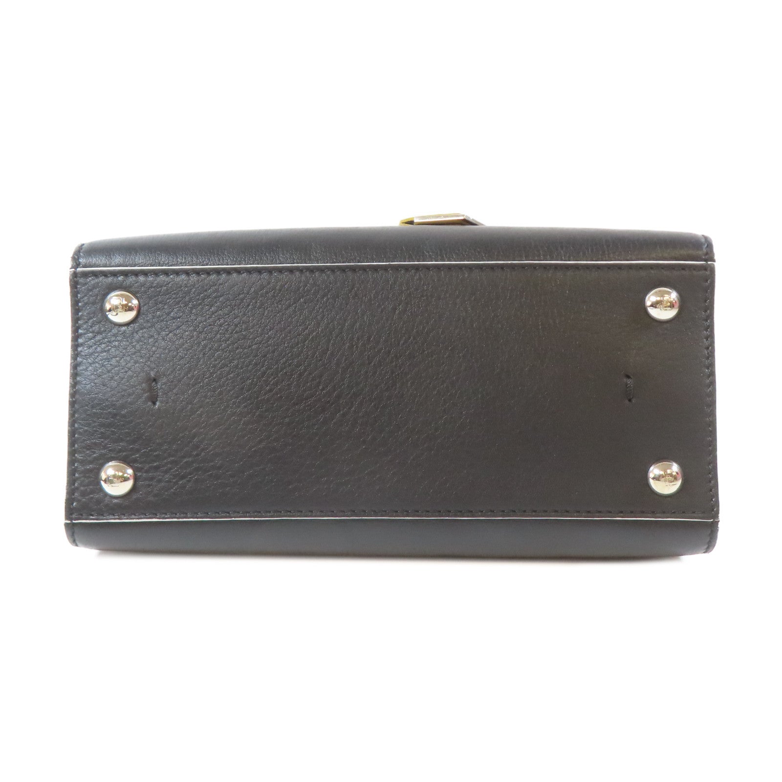 FENDI 牛皮皮革3 Jours 2 Way Shoulder銀扣手挽肩背兩用袋黑色