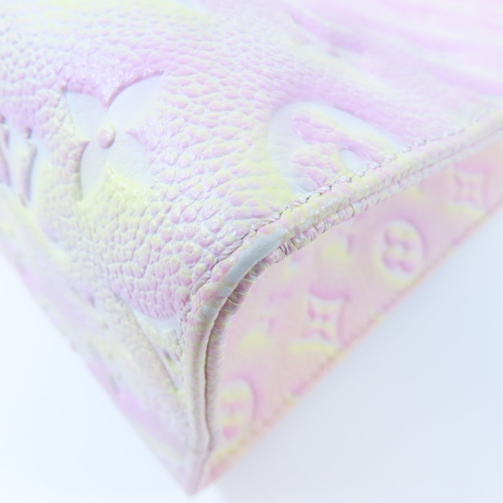 LOUIS VUITTON 【激減優惠】Monogram Empreinte On The Go PM金扣手挽肩背兩用袋粉紅色/黃色