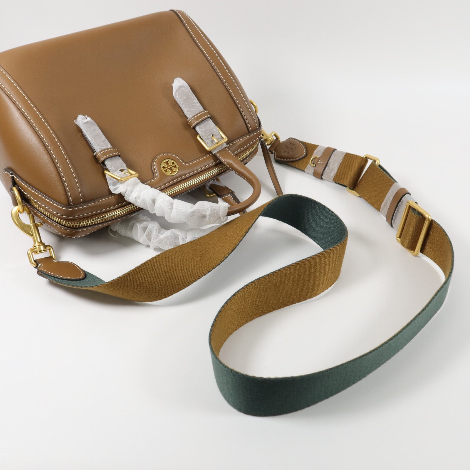 Tory Burch 牛皮皮革Barrel Bag手挽肩背兩用袋
