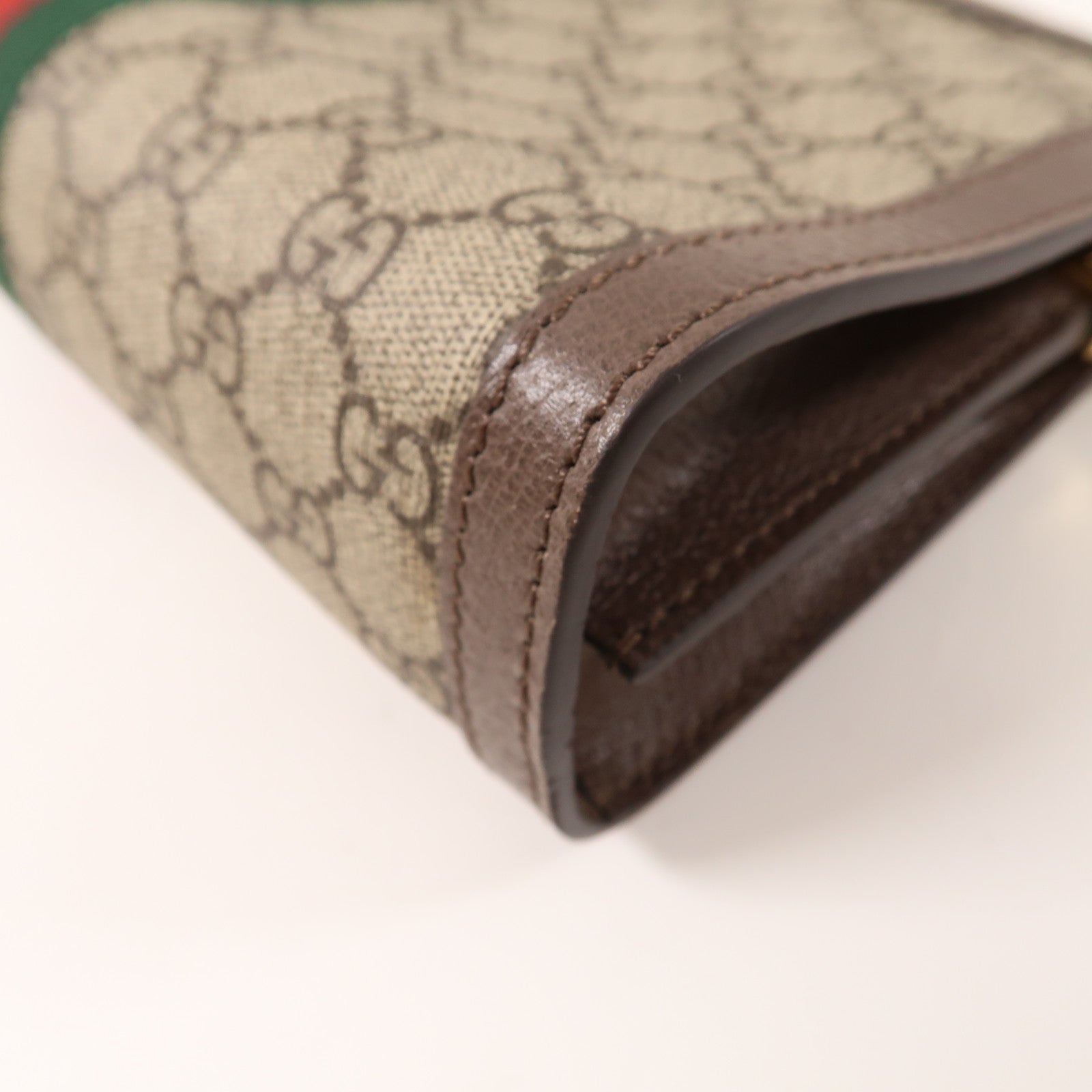 GUCCI 塗層帆布Shoulder Bag金扣肩背袋啡色