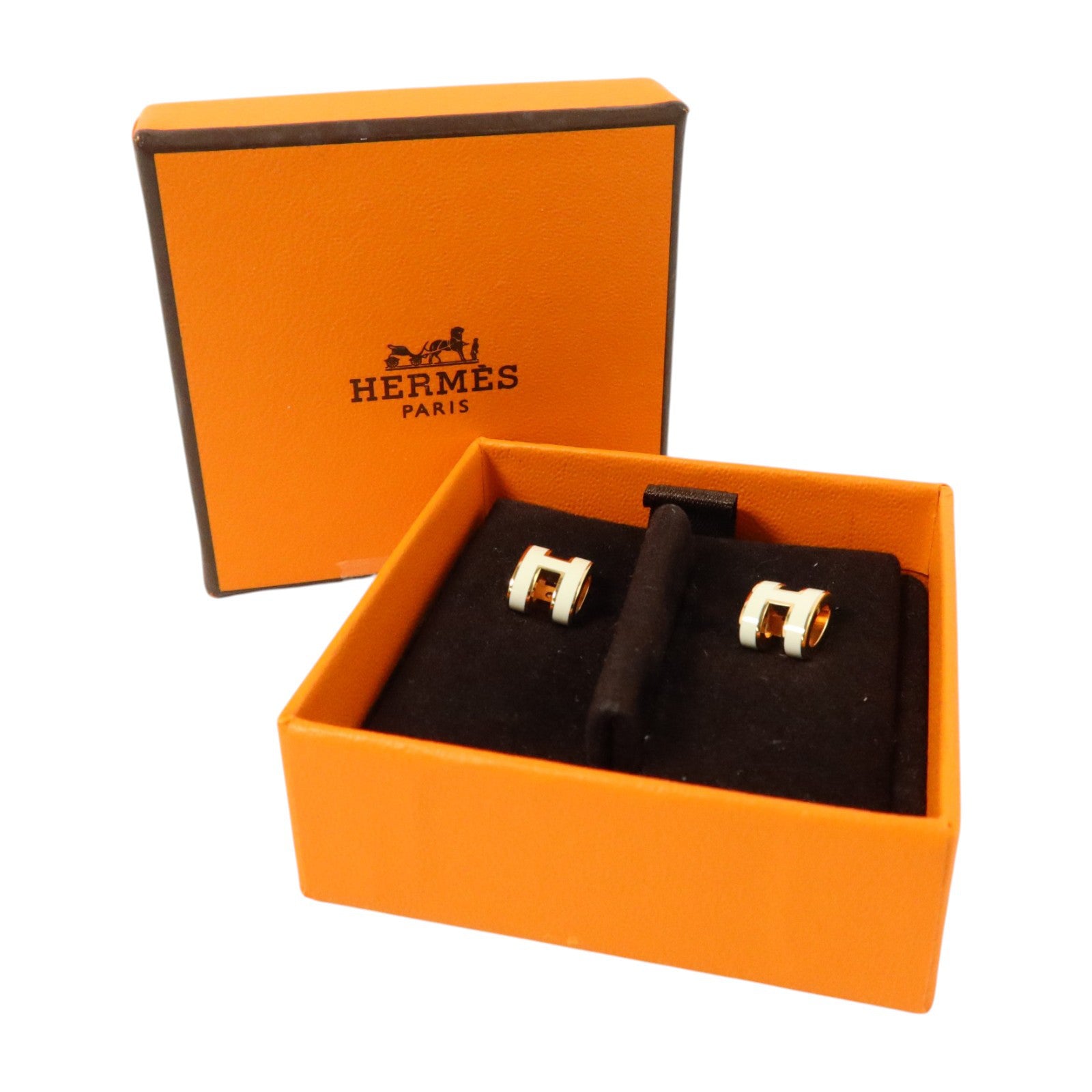 HERMES 金屬/琺瑯Mini Pop H耳環