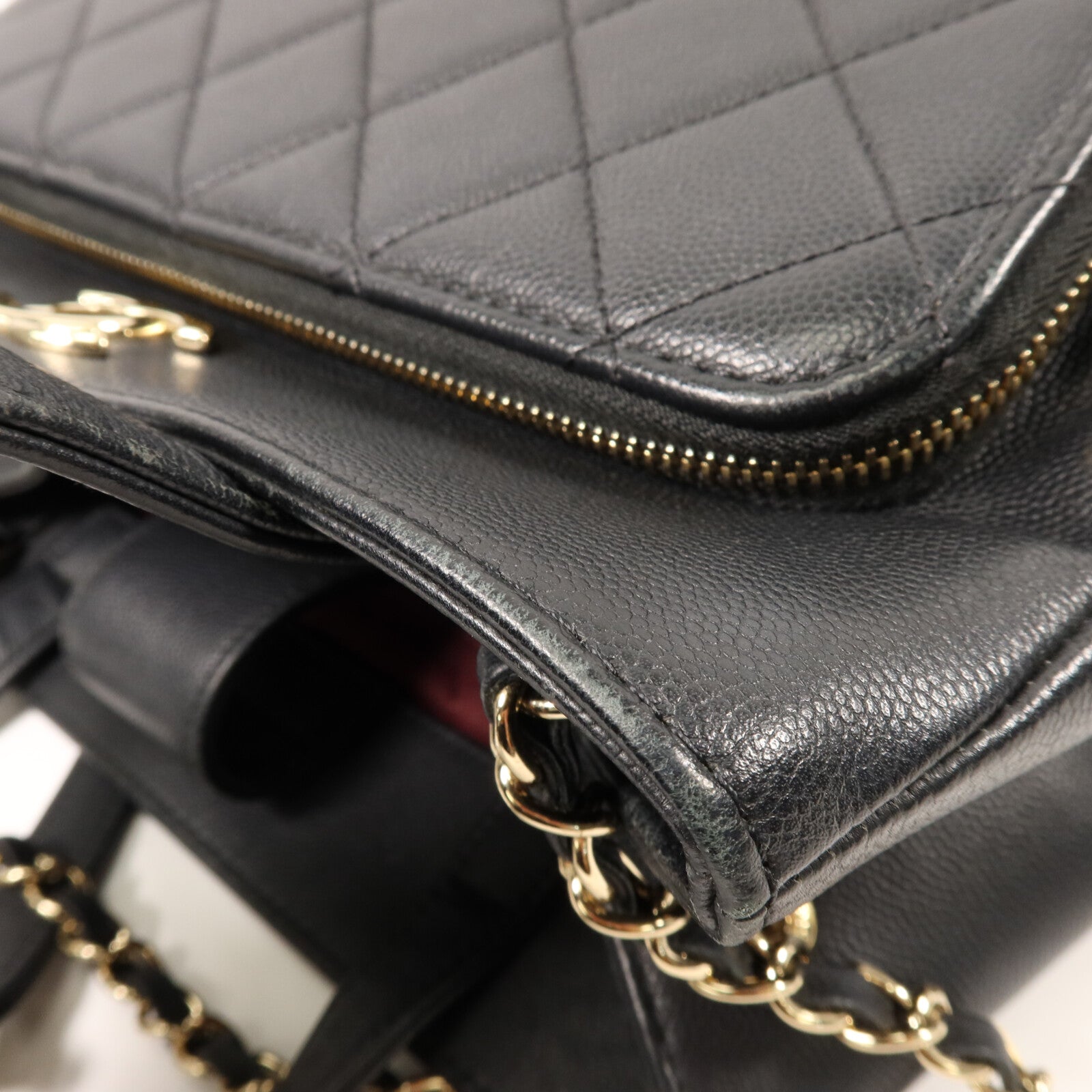 CHANEL 牛皮皮革Business Affinity Shopping Bag鏈帶手挽肩背兩用袋