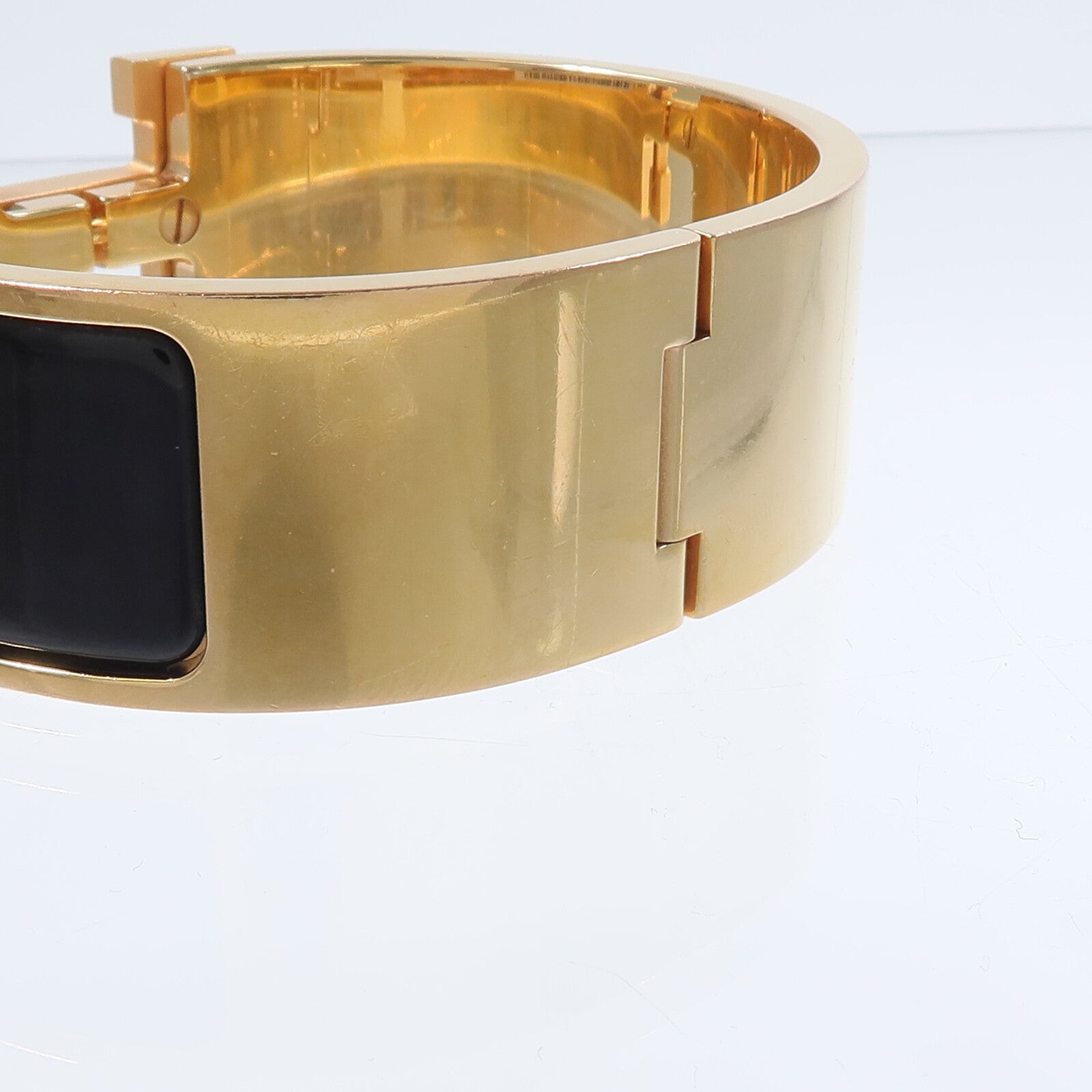 HERMES 金屬/琺瑯Clic Clac H Bracelet手鐲Noir