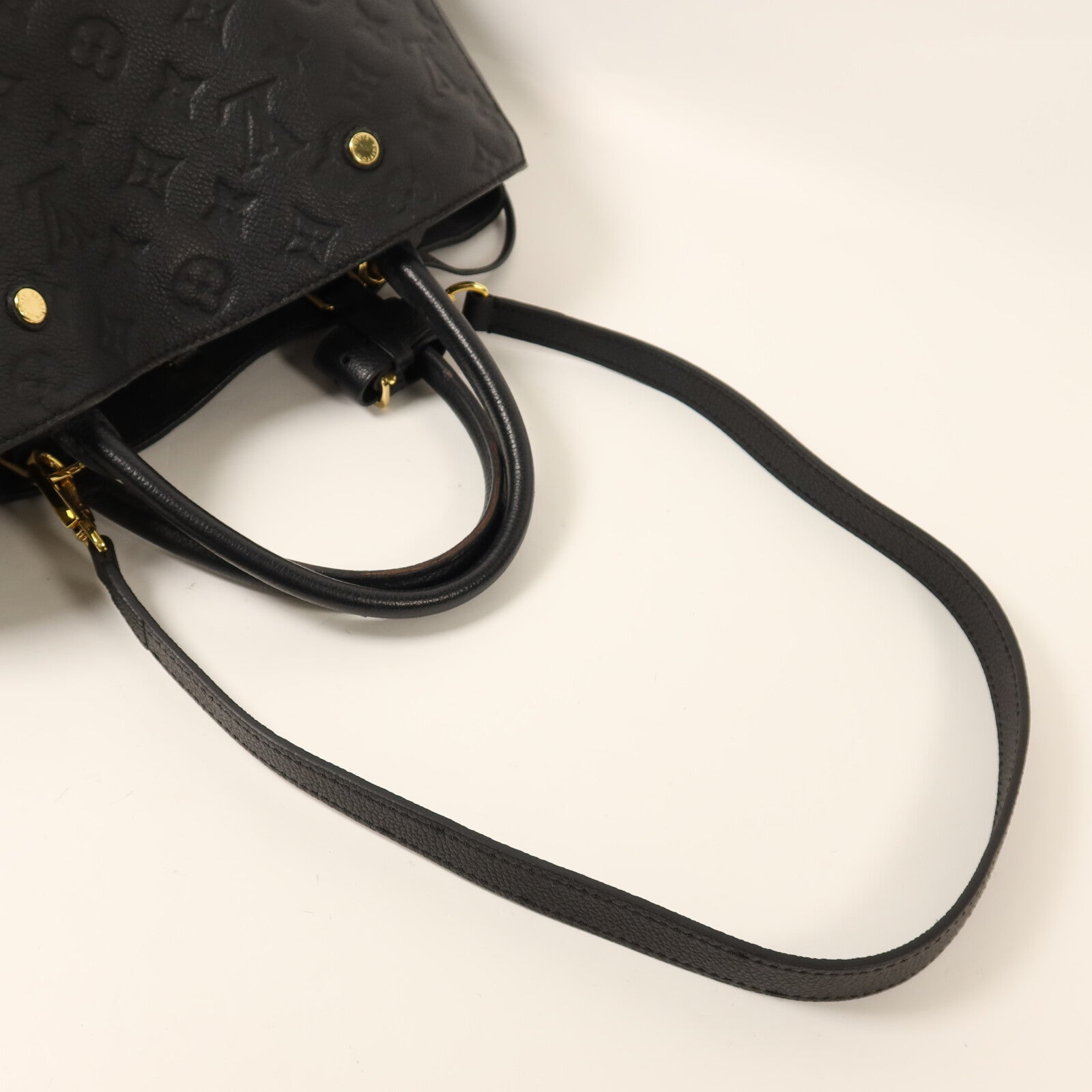 LOUIS VUITTON Monogram Empreinte Montaigne GM金扣手挽肩背兩用袋
