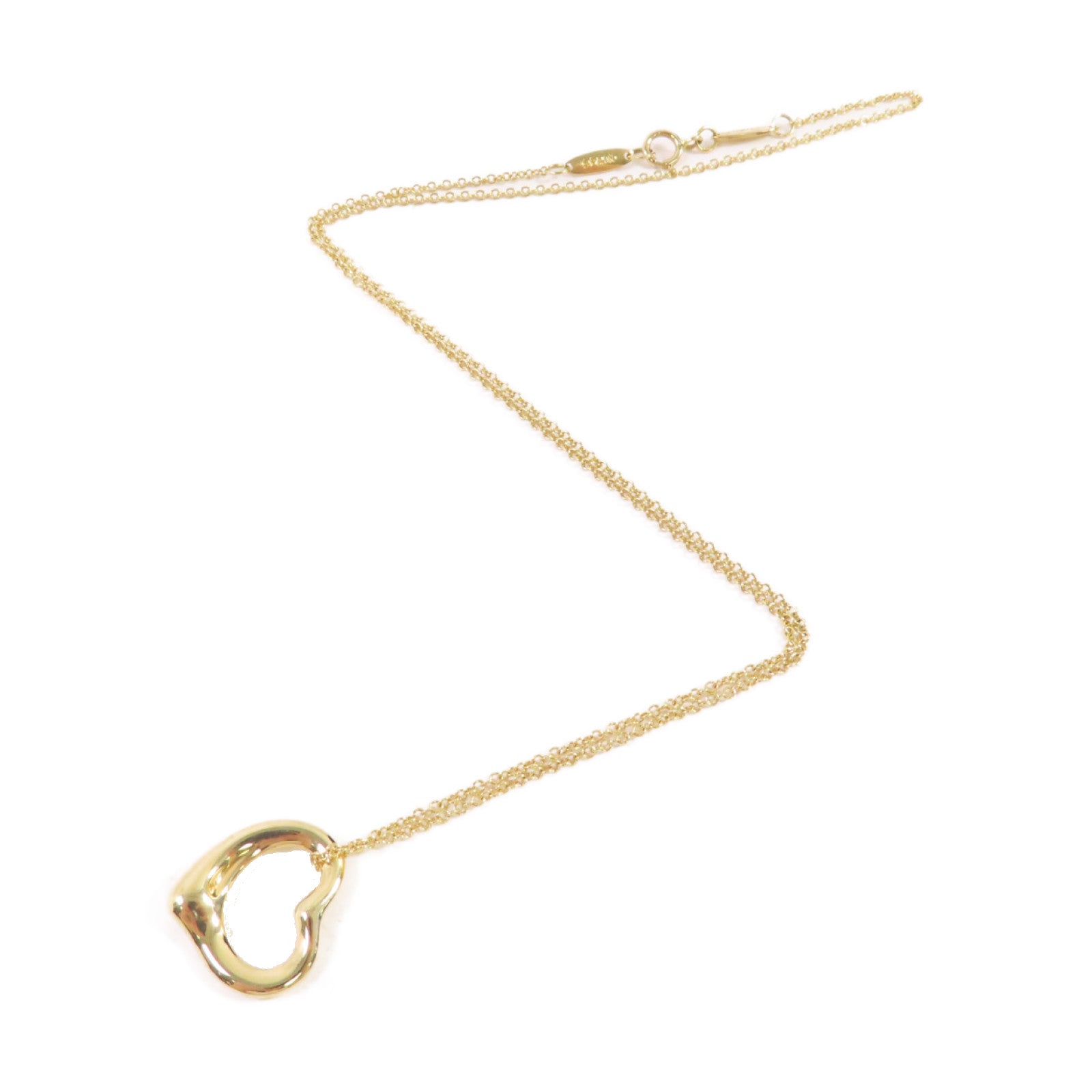 TIFFANY＆CO 18K黃金Open Heart Necklace項鍊