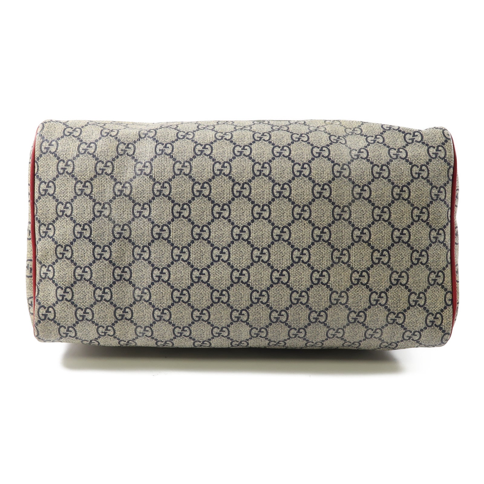 GUCCI 塗層帆布Hand Bag金扣手挽袋啡色/紅色