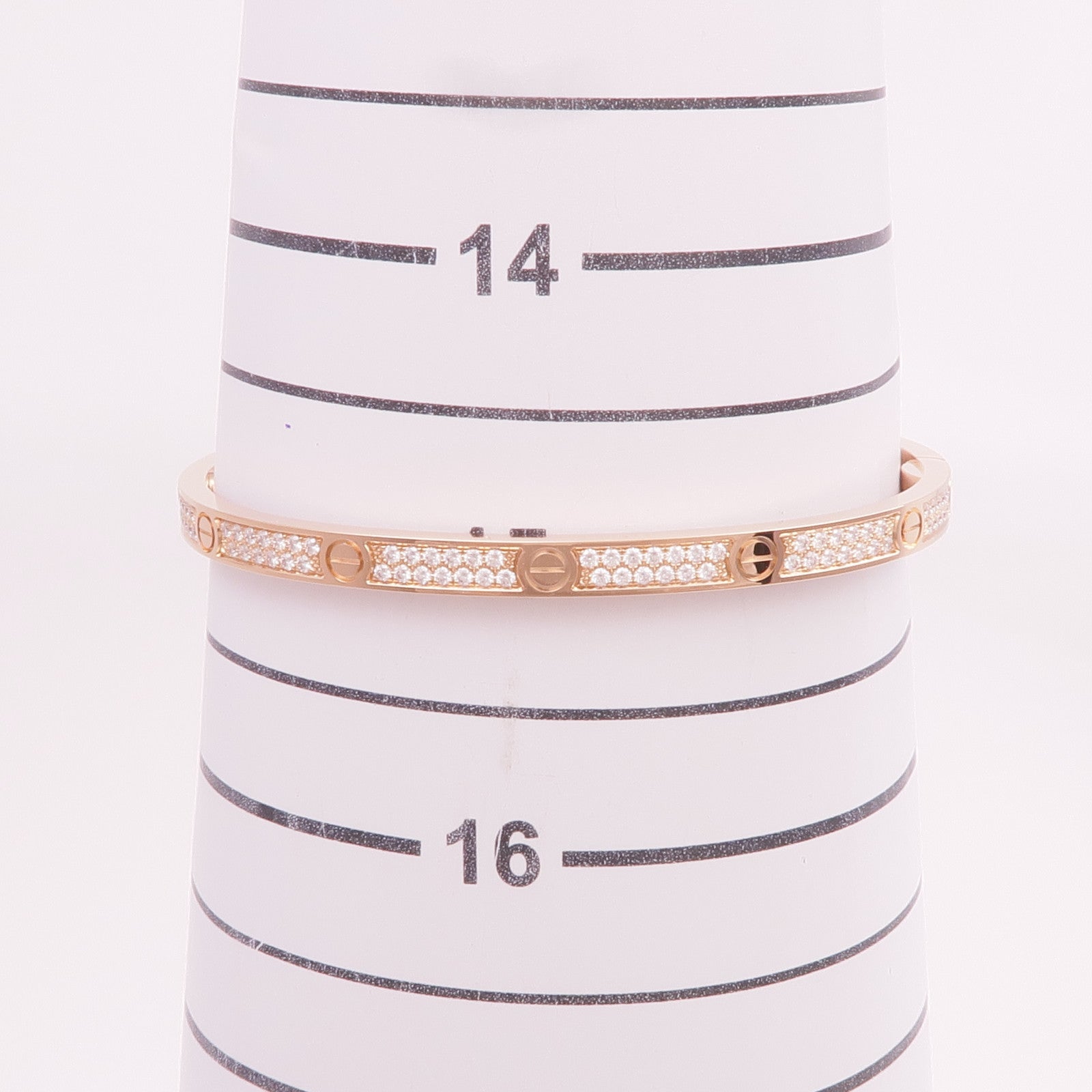CARTIER 【激減優惠】18K玫瑰金Love Bracelet Small Model Full Diamonds鑽石手鐲Cartier#16