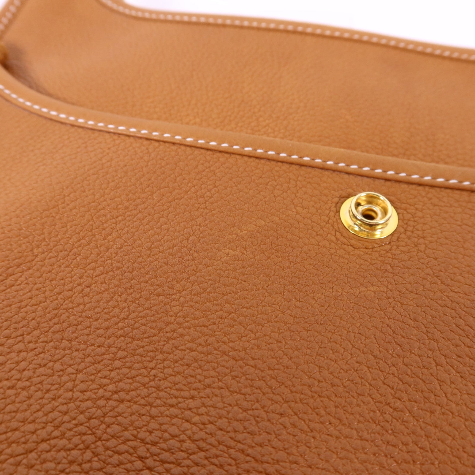 HERMES Barenia Foubourg皮革Evelyne PM金扣肩背袋Gold