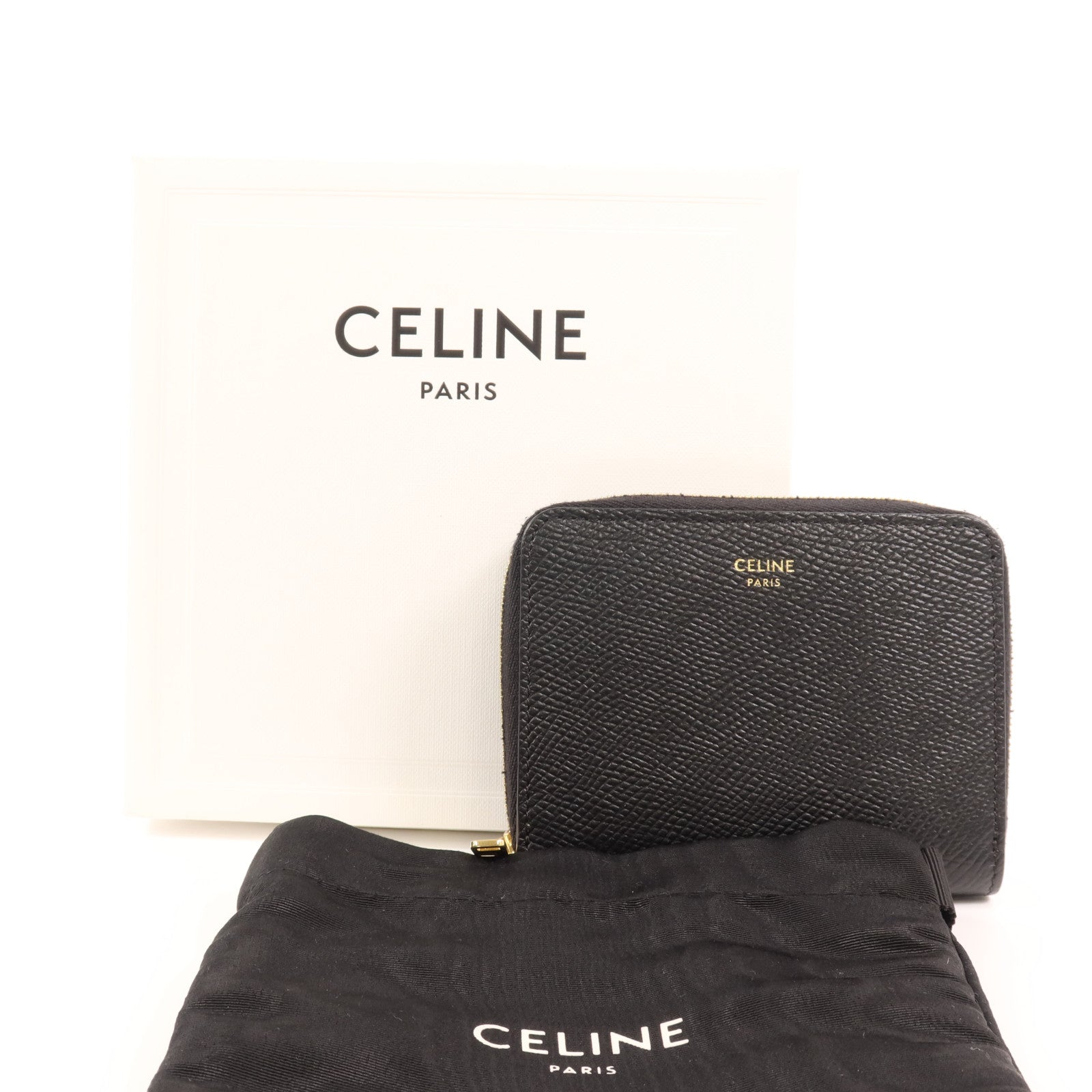 CELINE 牛皮皮革Wallet金扣錢包