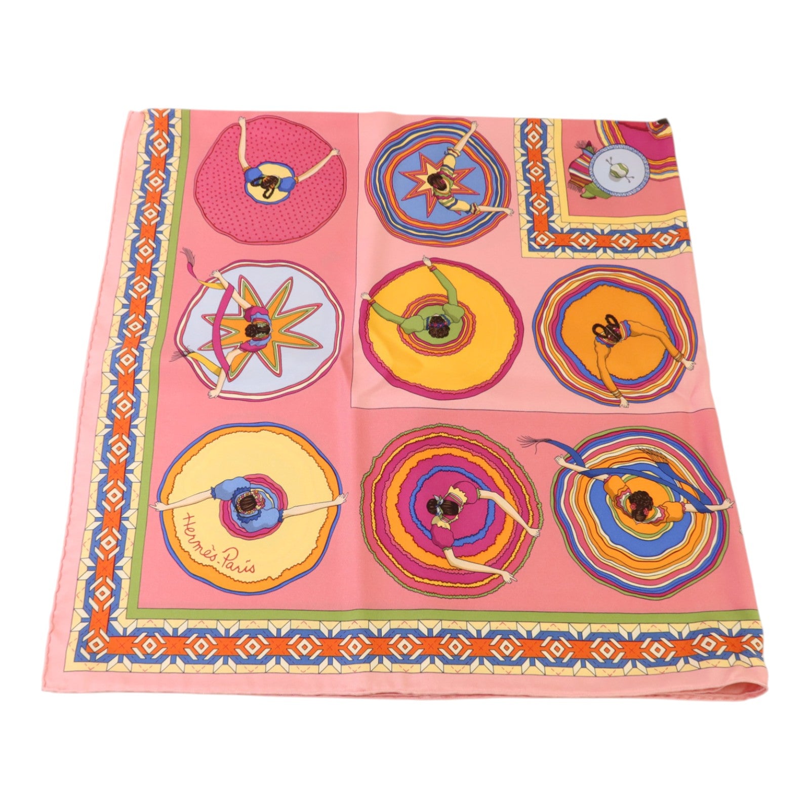 HERMES 絲質Belles Du Mexique 90x90絲巾