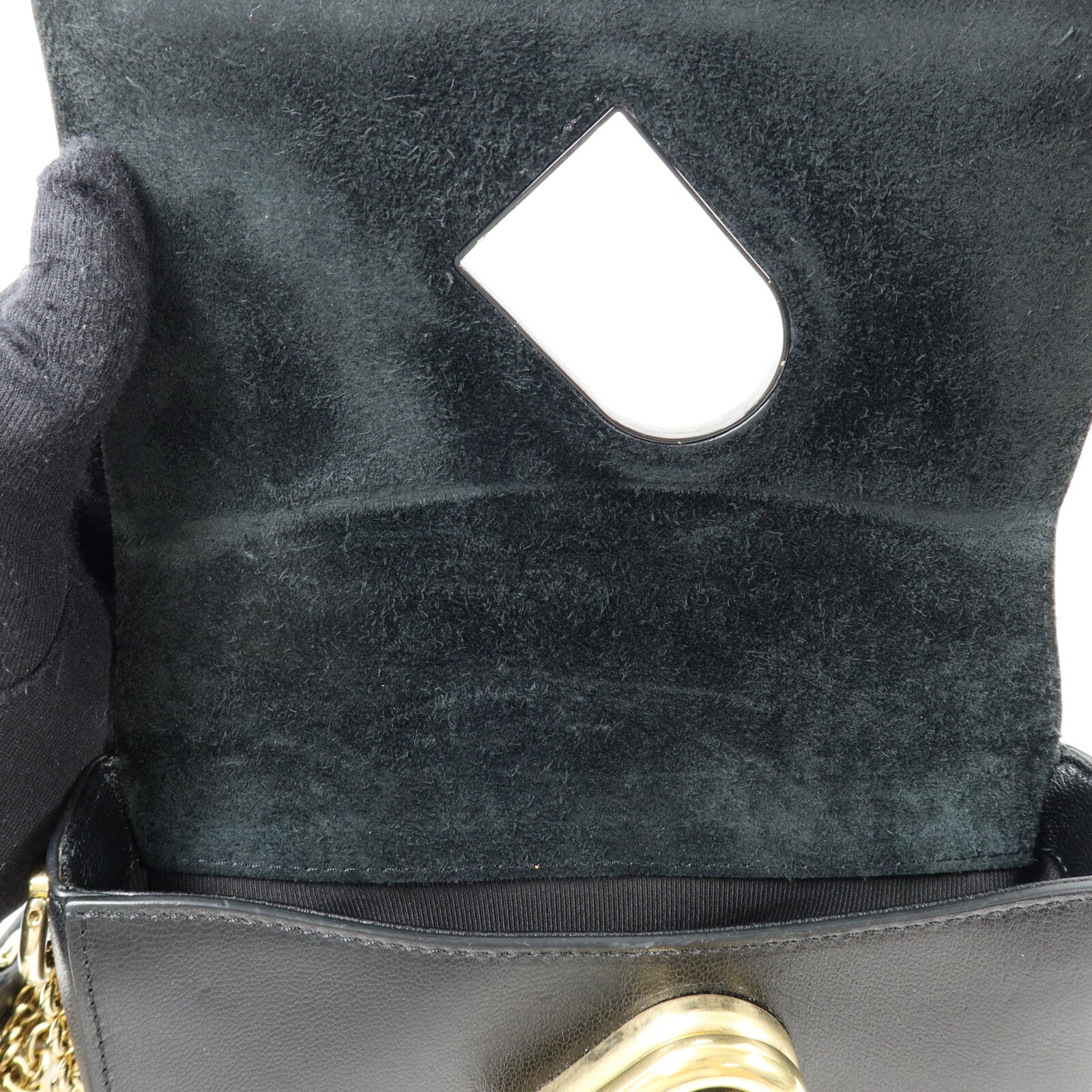 Furla 牛皮皮革Chain Shoulder鏈帶肩背袋