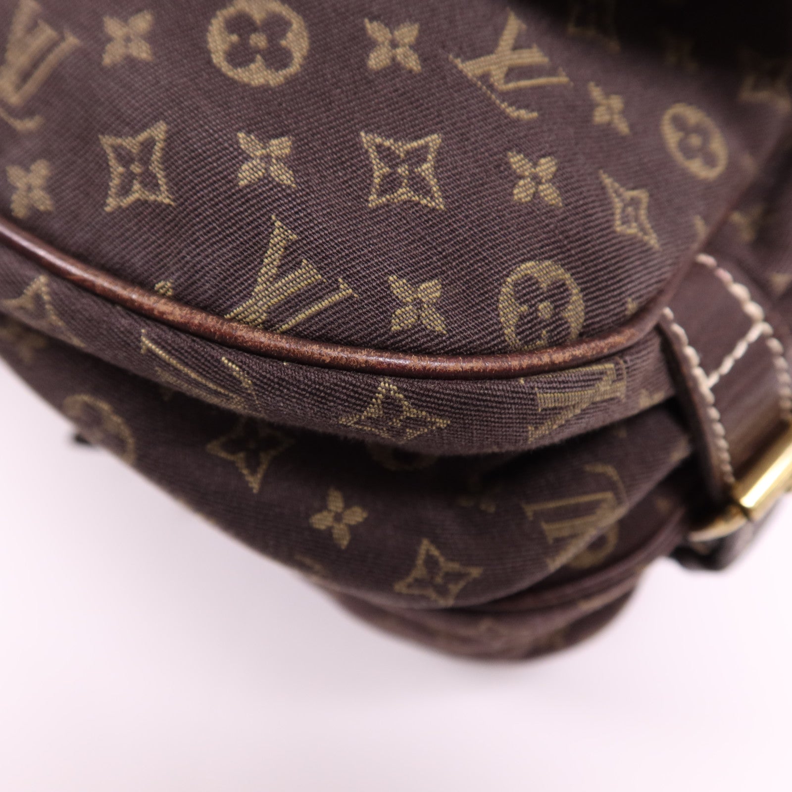 LOUIS VUITTON Monogram Mini Lin Saumur 30金扣肩背袋
