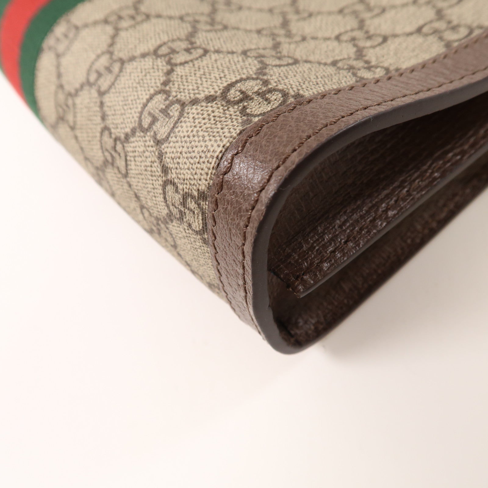 GUCCI 塗層帆布Shoulder Bag金扣肩背袋啡色