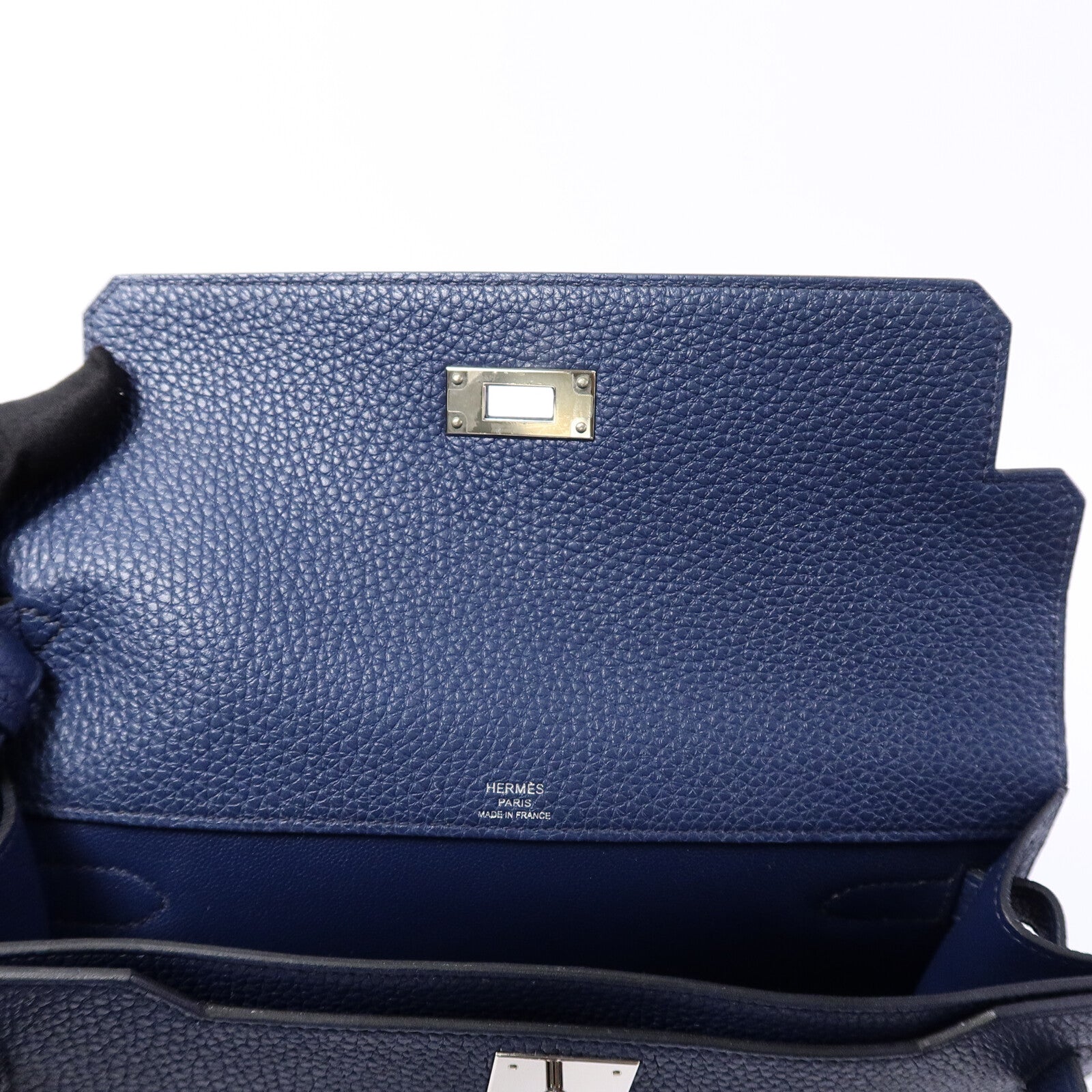 HERMES Togo皮革Kelly Depeches 25手拿包Deep Bleu
