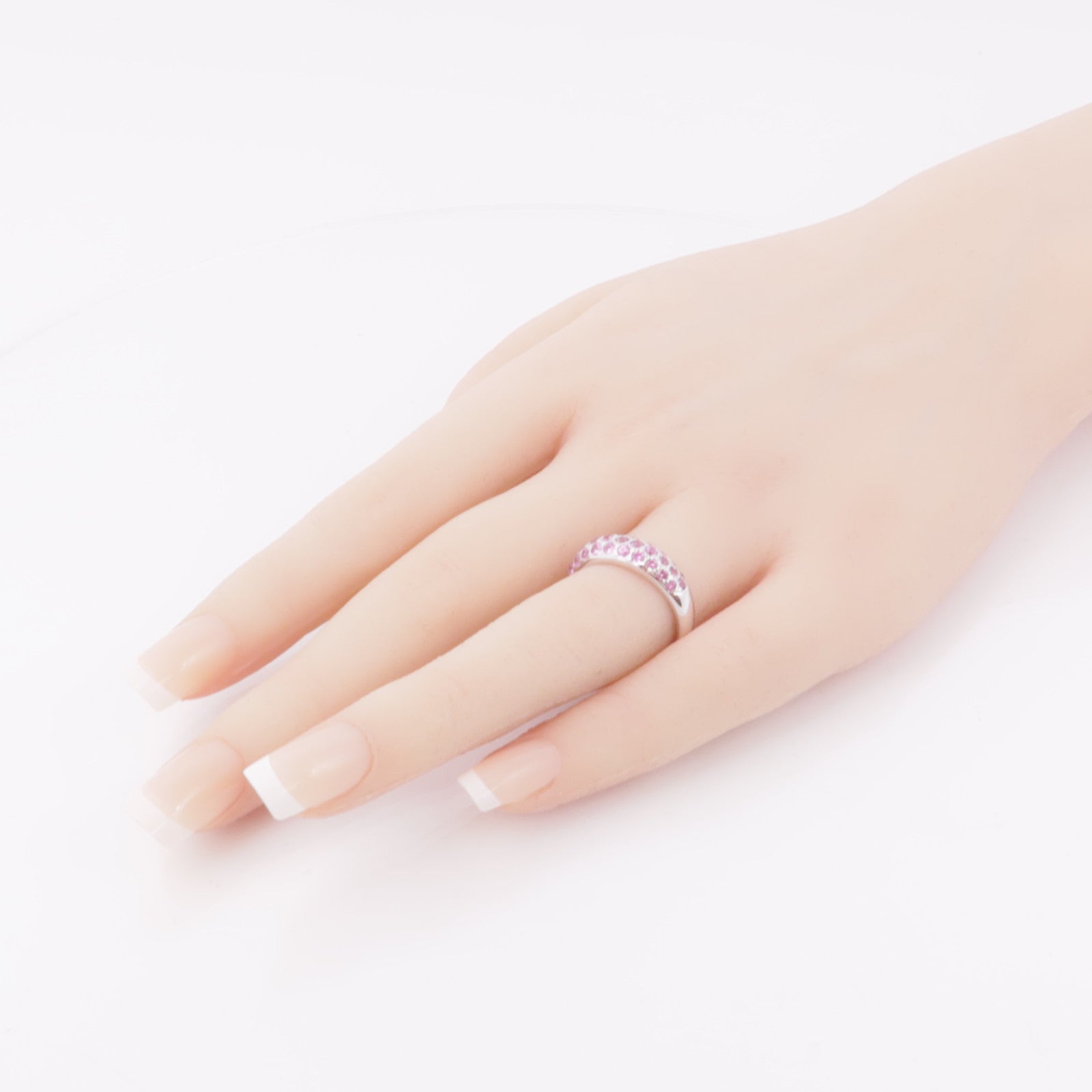 JEWELRY 【激減優惠】18K白金Pink Sapphire Ring粉紅寶石戒指US#7