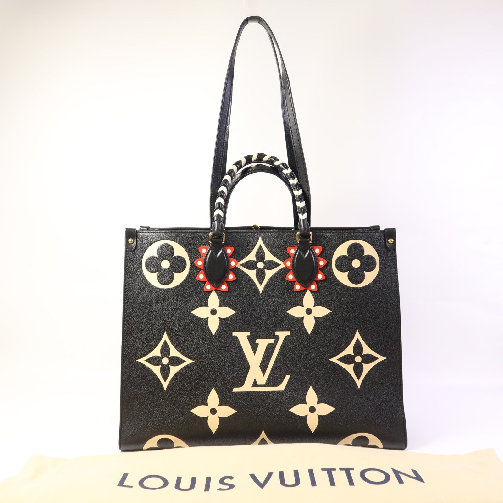 LOUIS VUITTON Monogram Empreinte On The Go GM金扣手挽肩背兩用袋