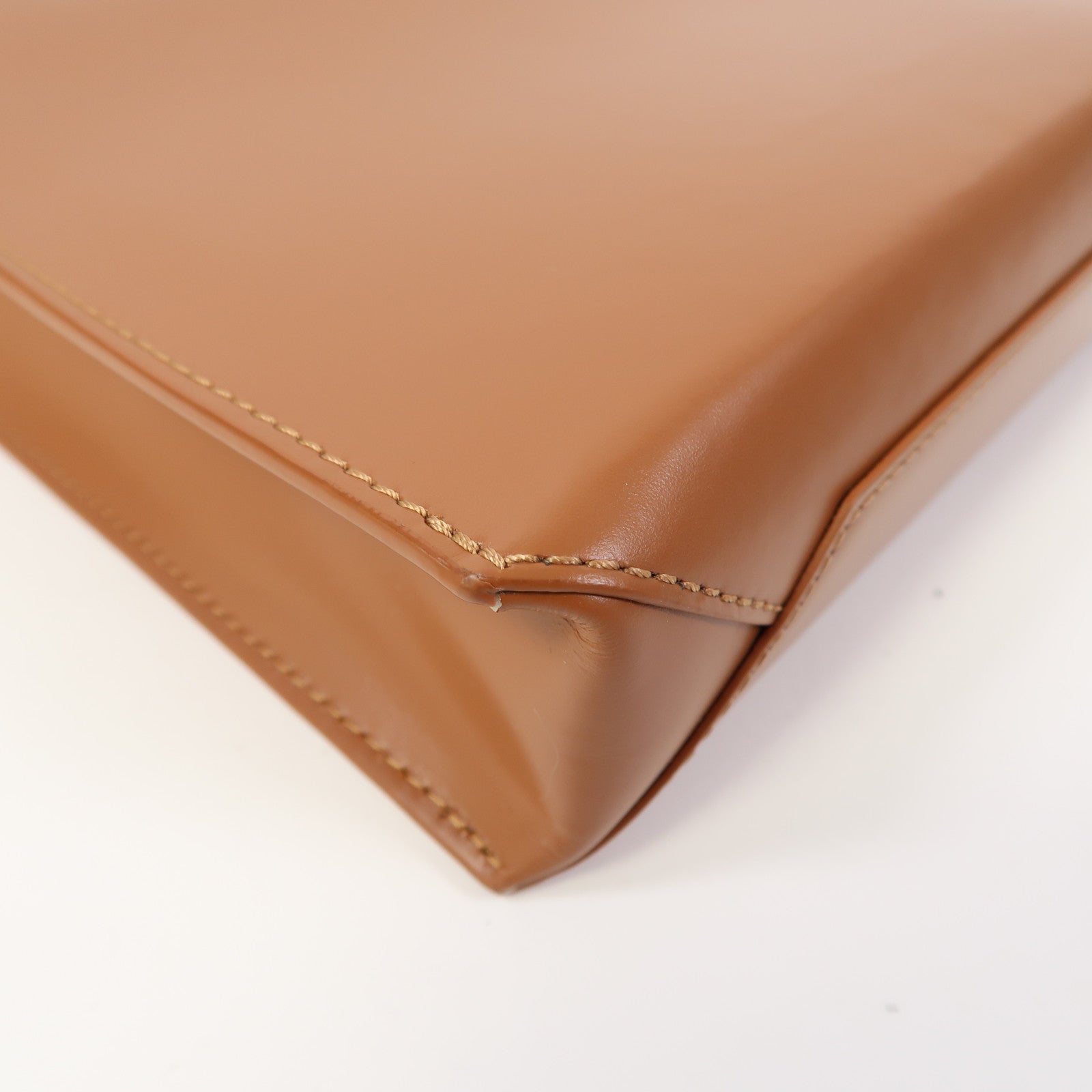 LOEWE 牛皮皮革Standard A5 Tote Bag金扣手挽肩背兩用袋啡色