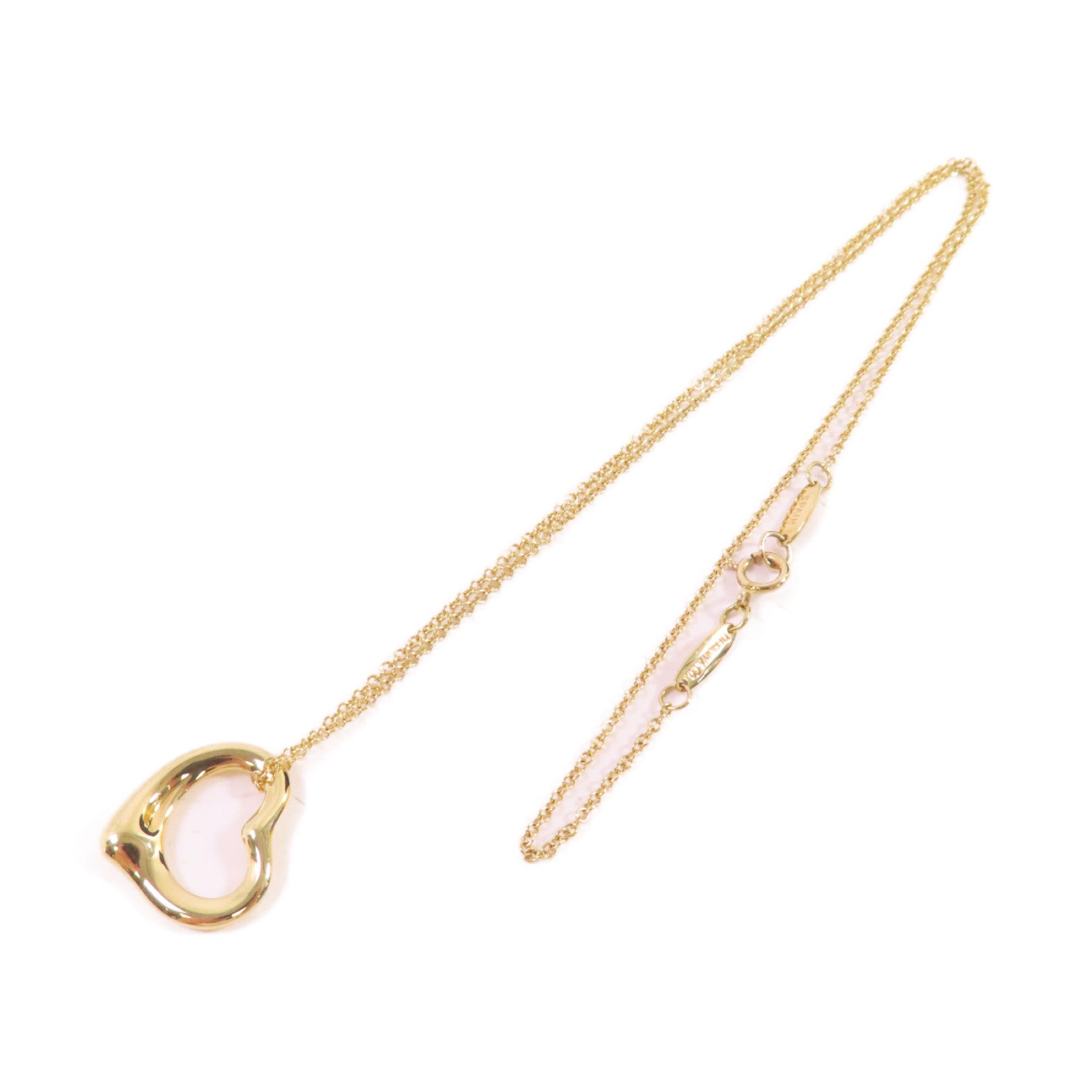 TIFFANY＆CO 18K黃金Open Heart Necklace項鍊