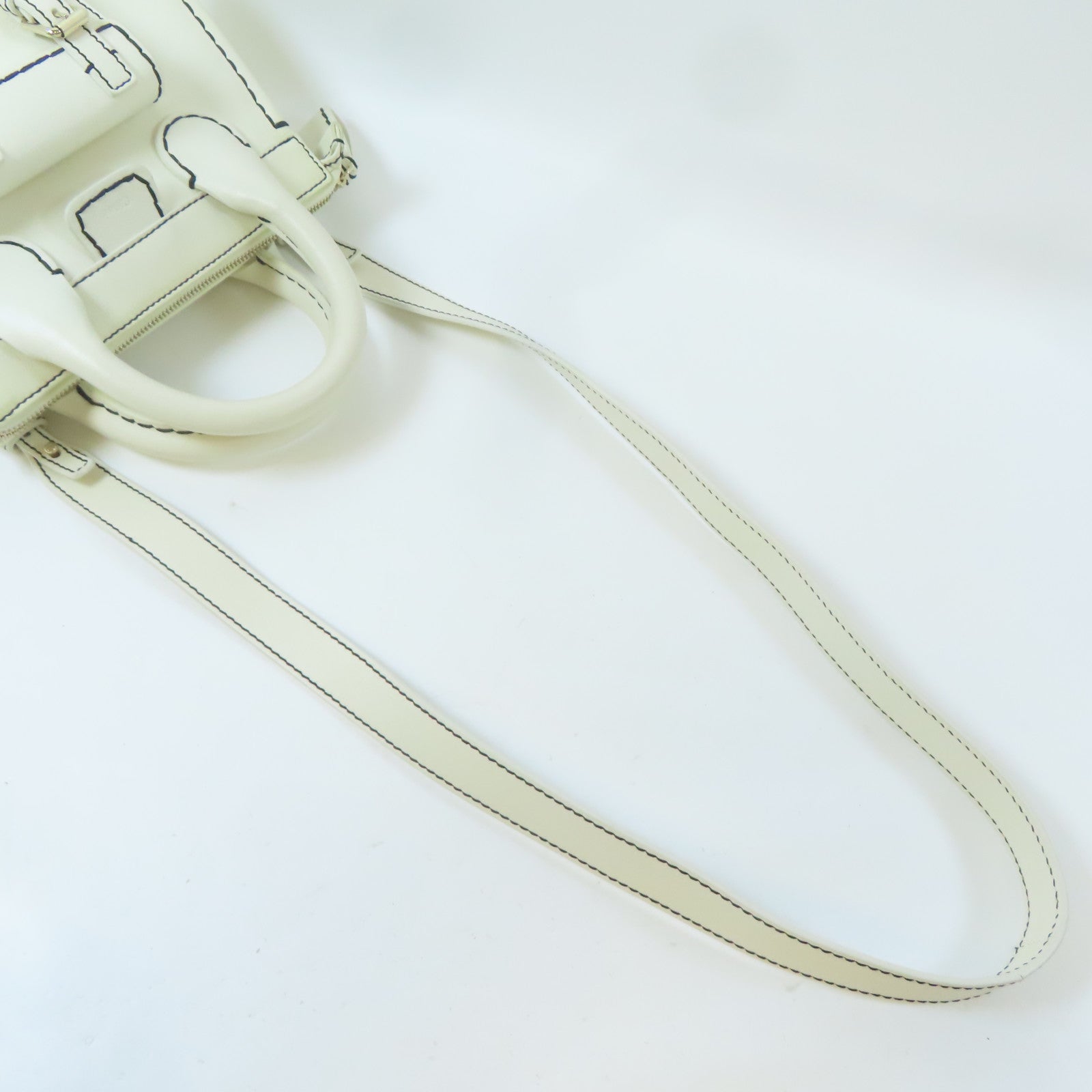 Chloe 牛皮皮革Edith Mini金扣手挽肩背兩用袋白色