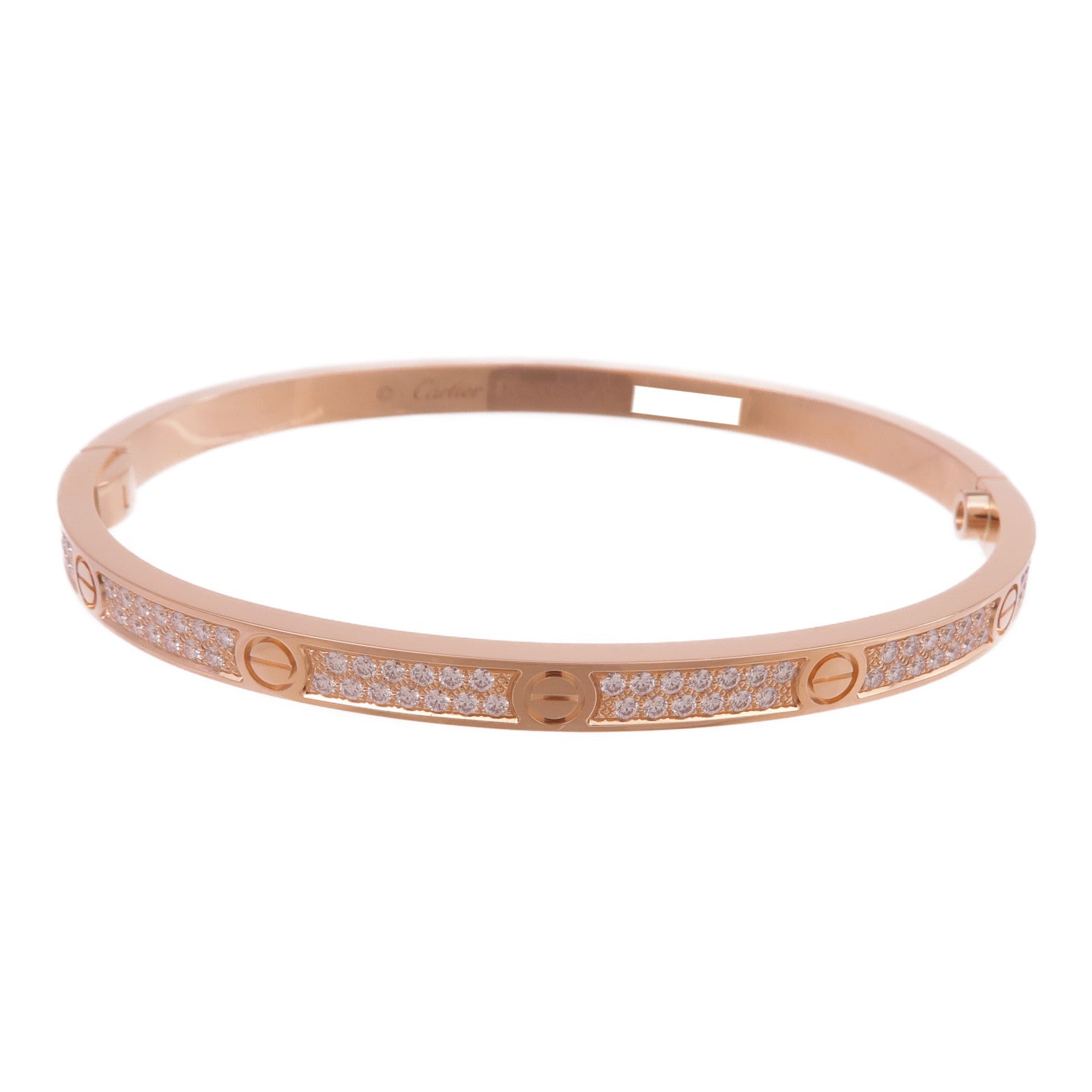 CARTIER 【激減優惠】18K玫瑰金Love Bracelet Small Model Full Diamonds鑽石手鐲Cartier#16