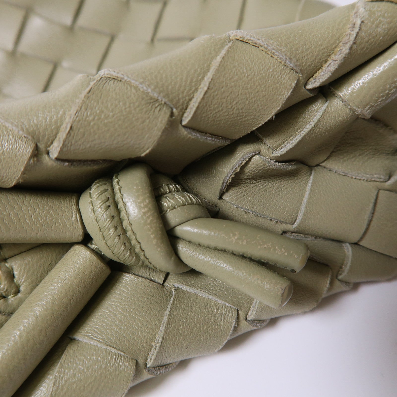 BOTTEGA VENETA 織紋皮革Shoulder Bag金扣肩背袋綠色