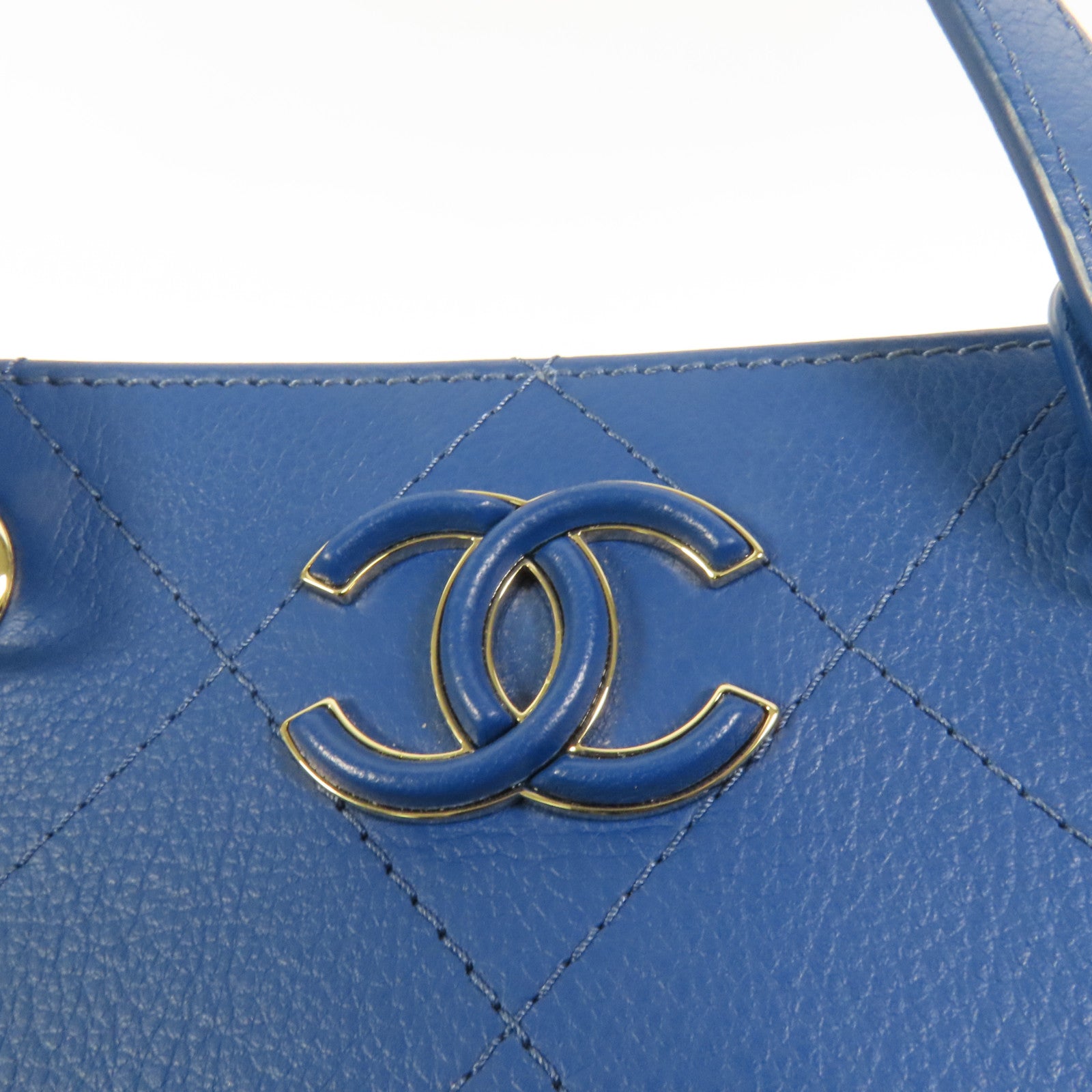 CHANEL 牛皮皮革Chain Shoulder金扣手挽肩背兩用袋