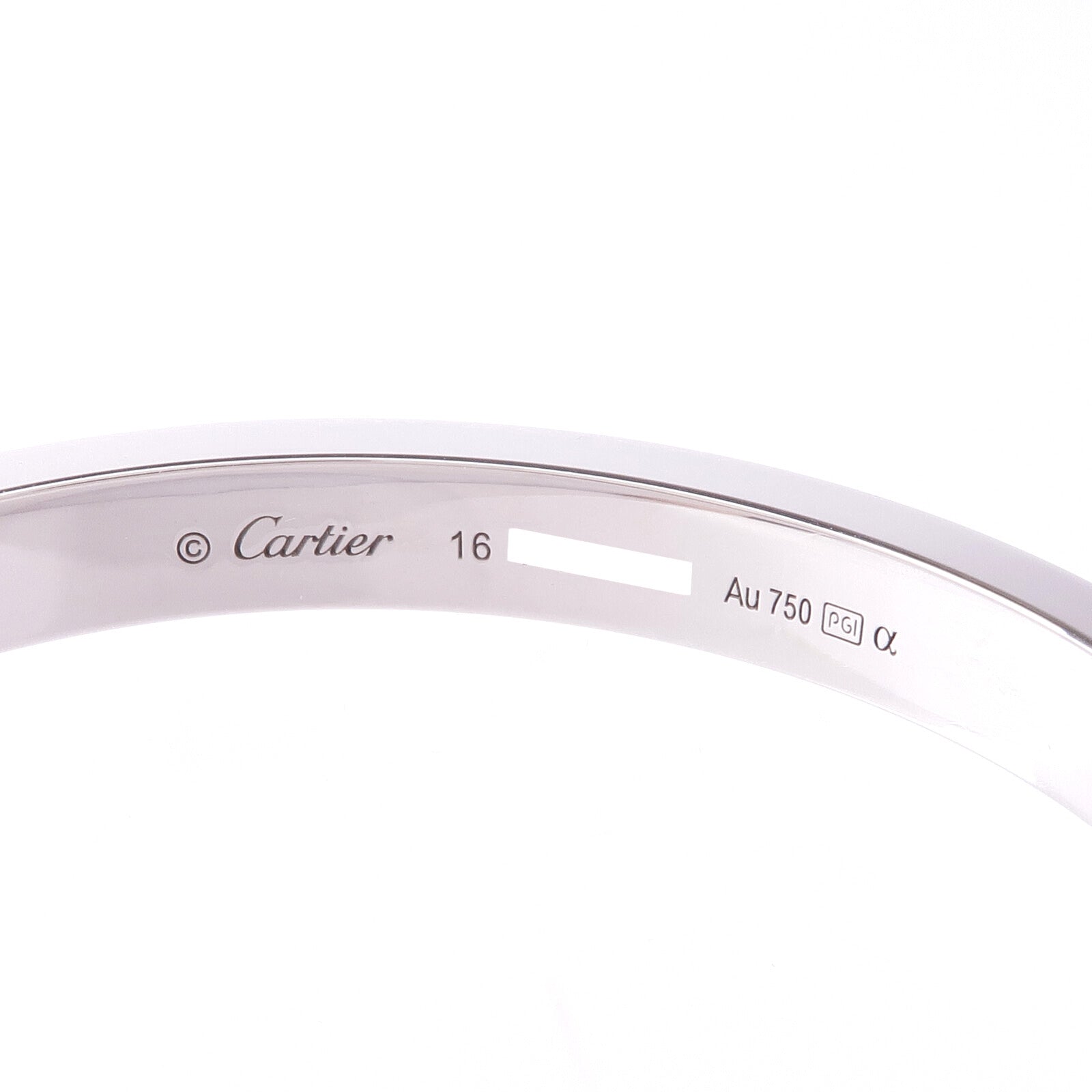 CARTIER 18K白金Love Bracelet Full Diamonds鑽石手鐲Cartier#16